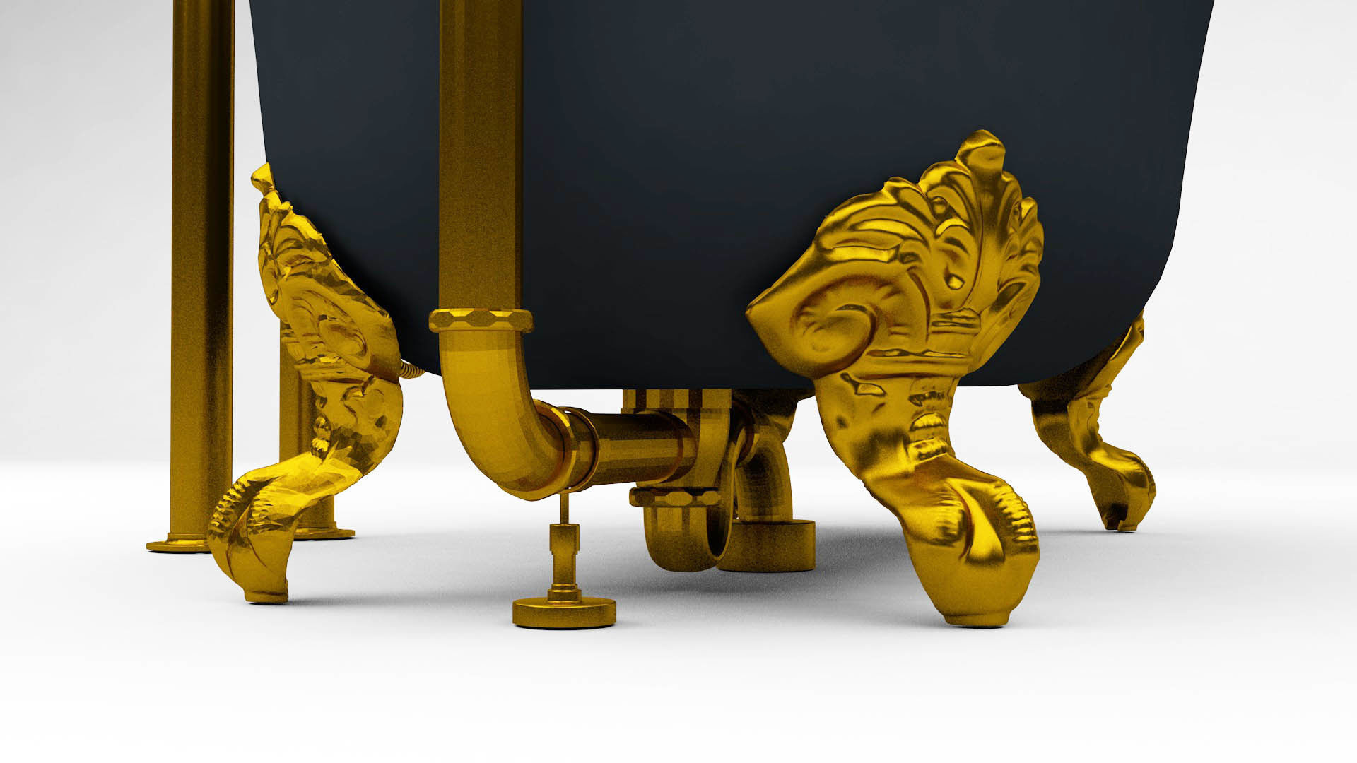 Classic Bathtub 3D model_5