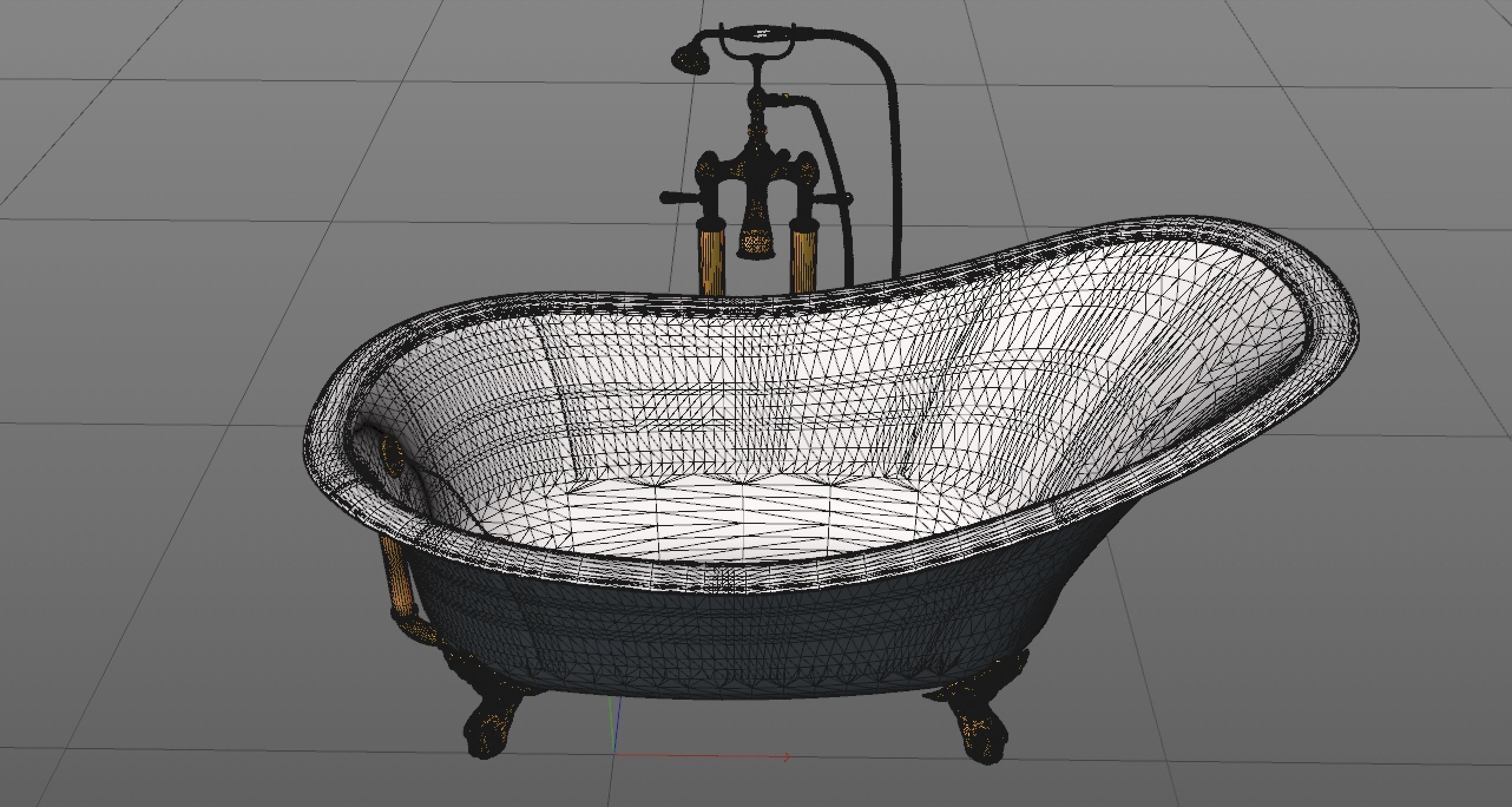 Classic Bathtub 3D model_8