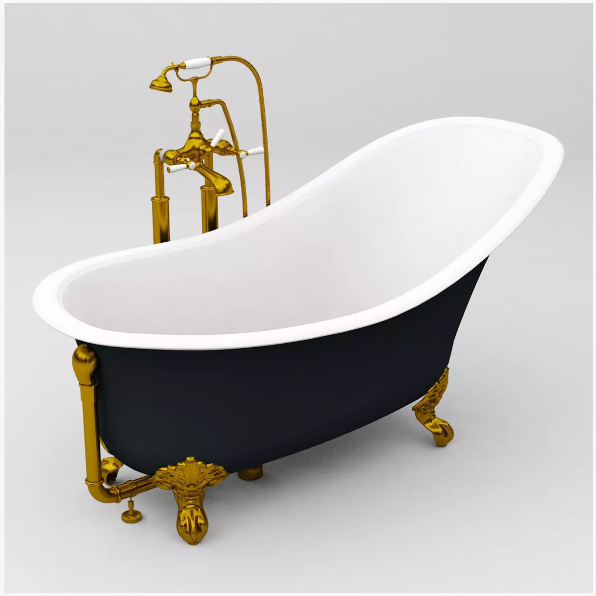 Classic Bathtub 3D model_0