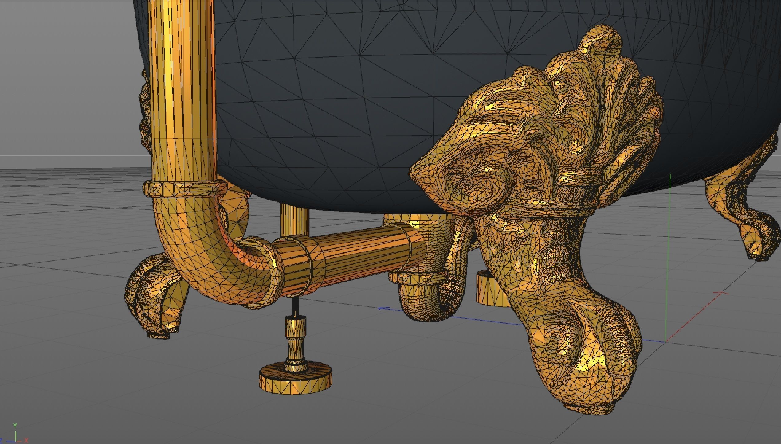 Classic Bathtub 3D model_10