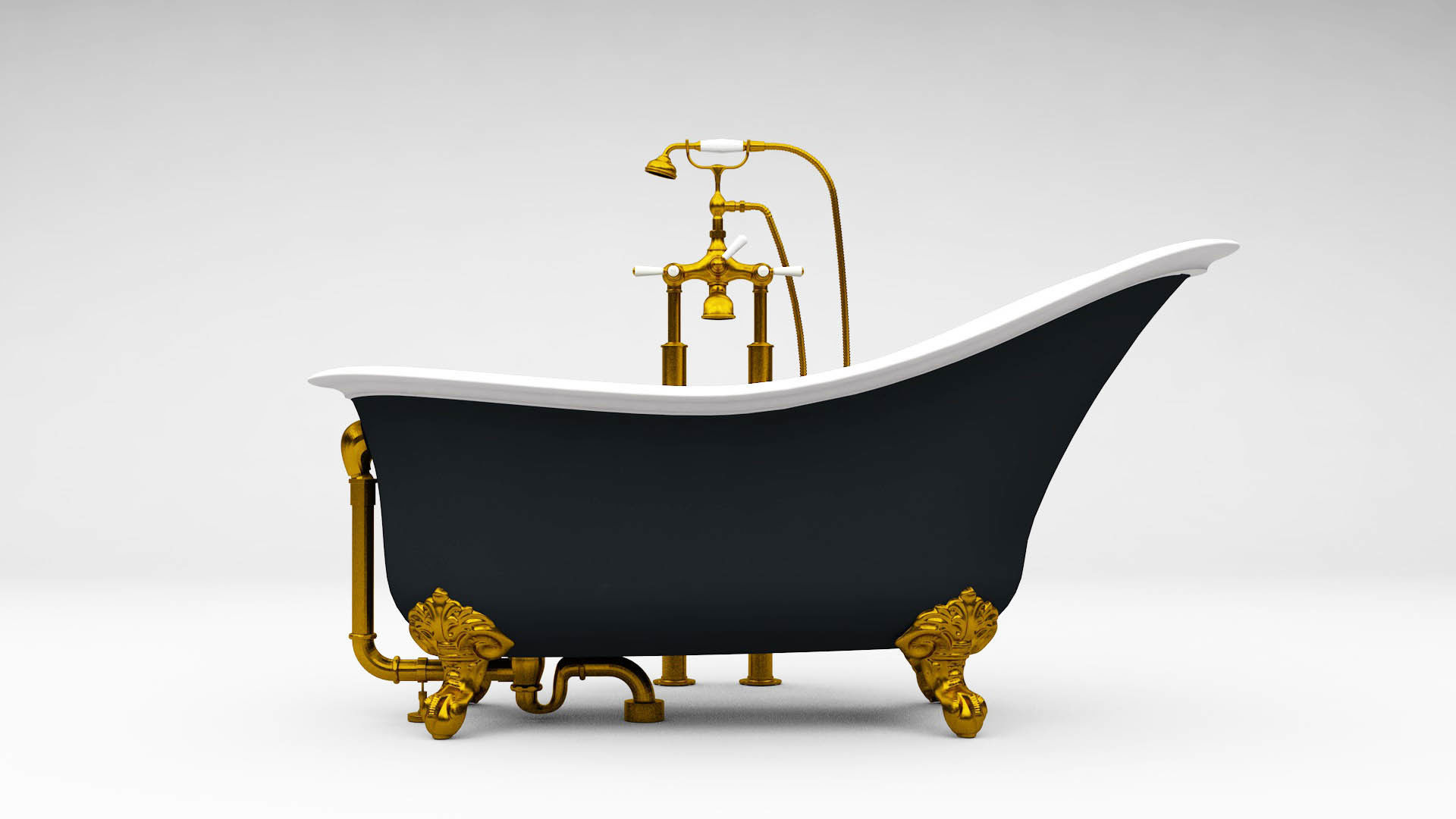 Classic Bathtub 3D model_1