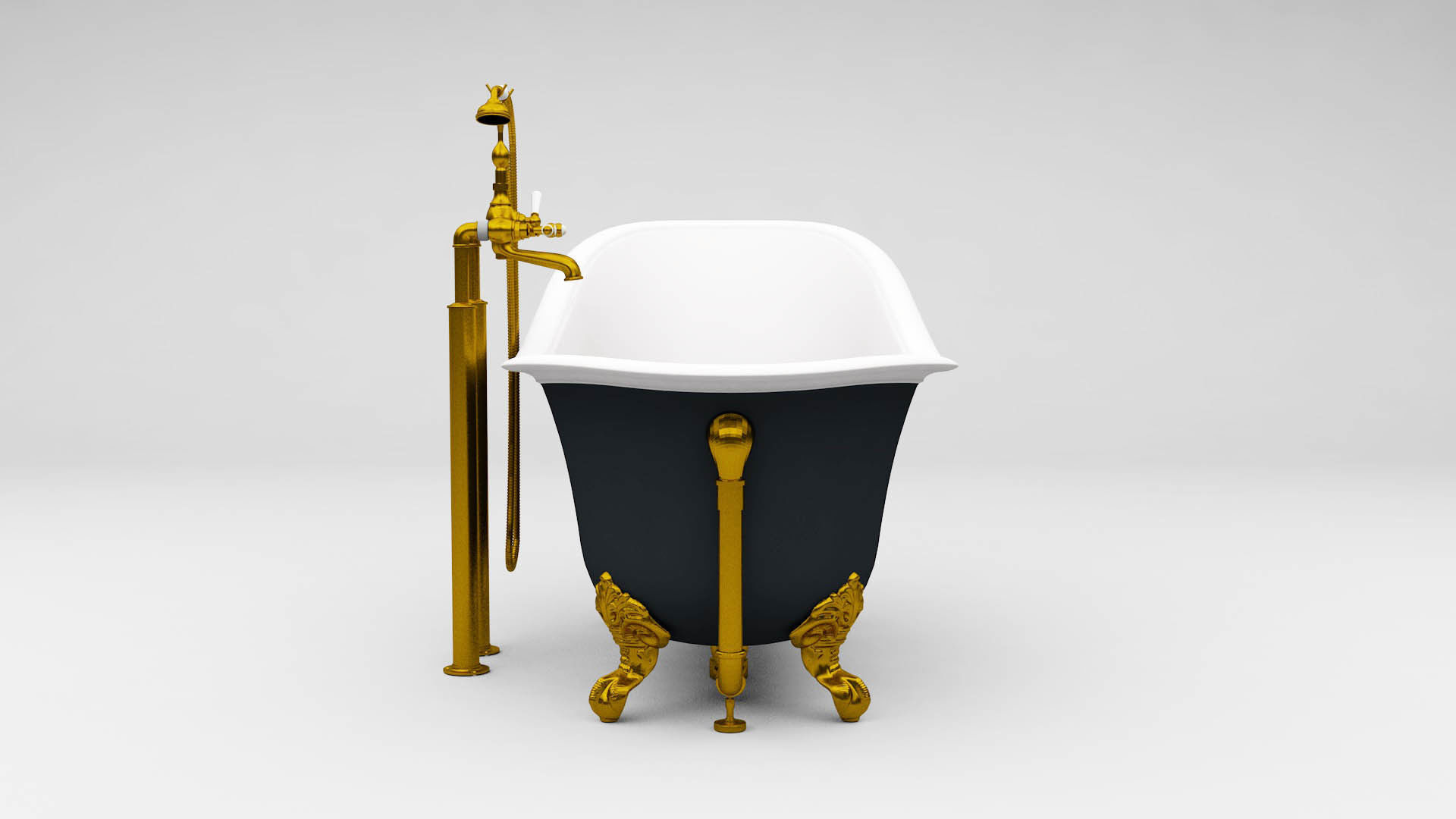 Classic Bathtub 3D model_4
