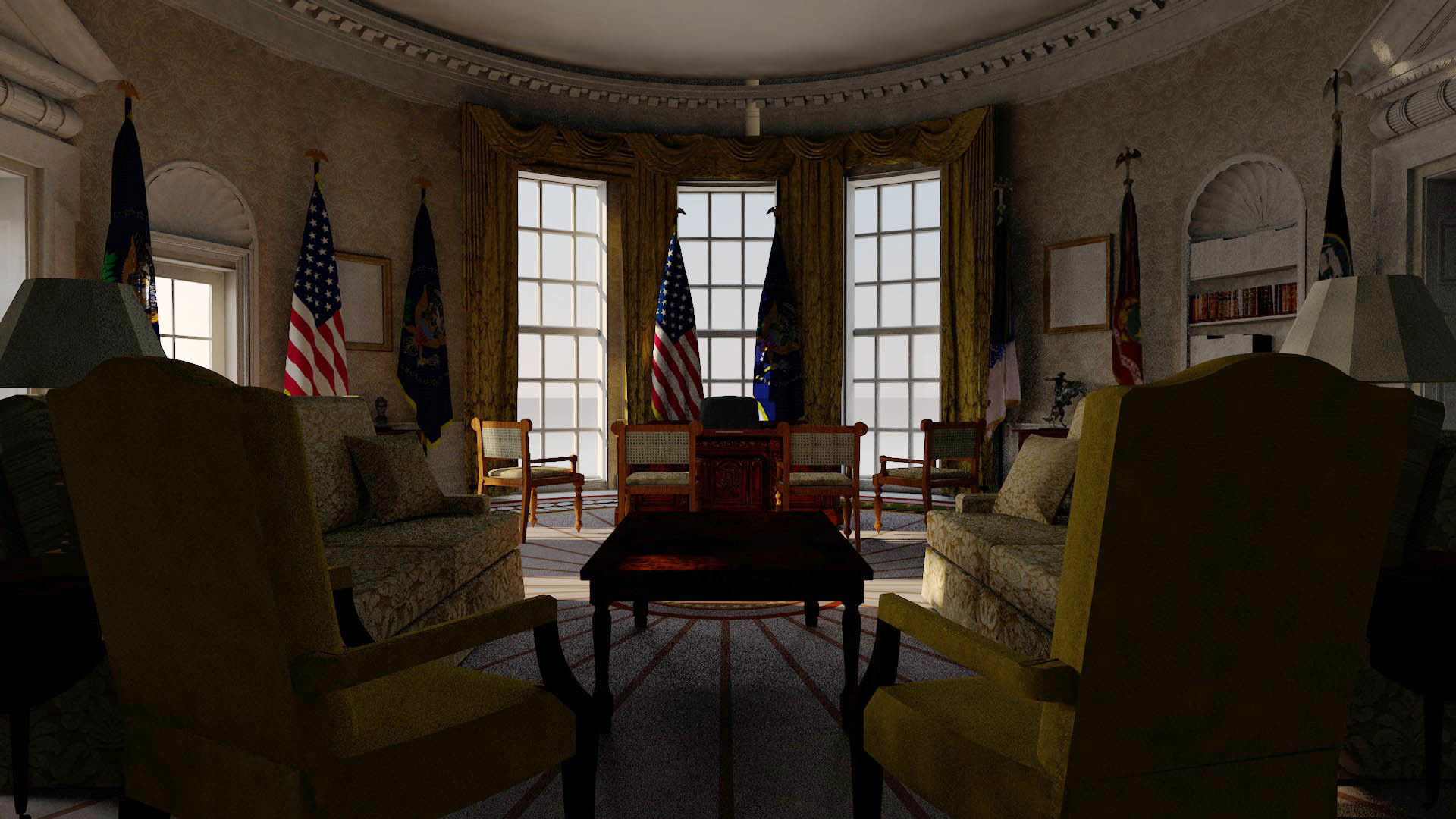 The Oval Office 3D model_1