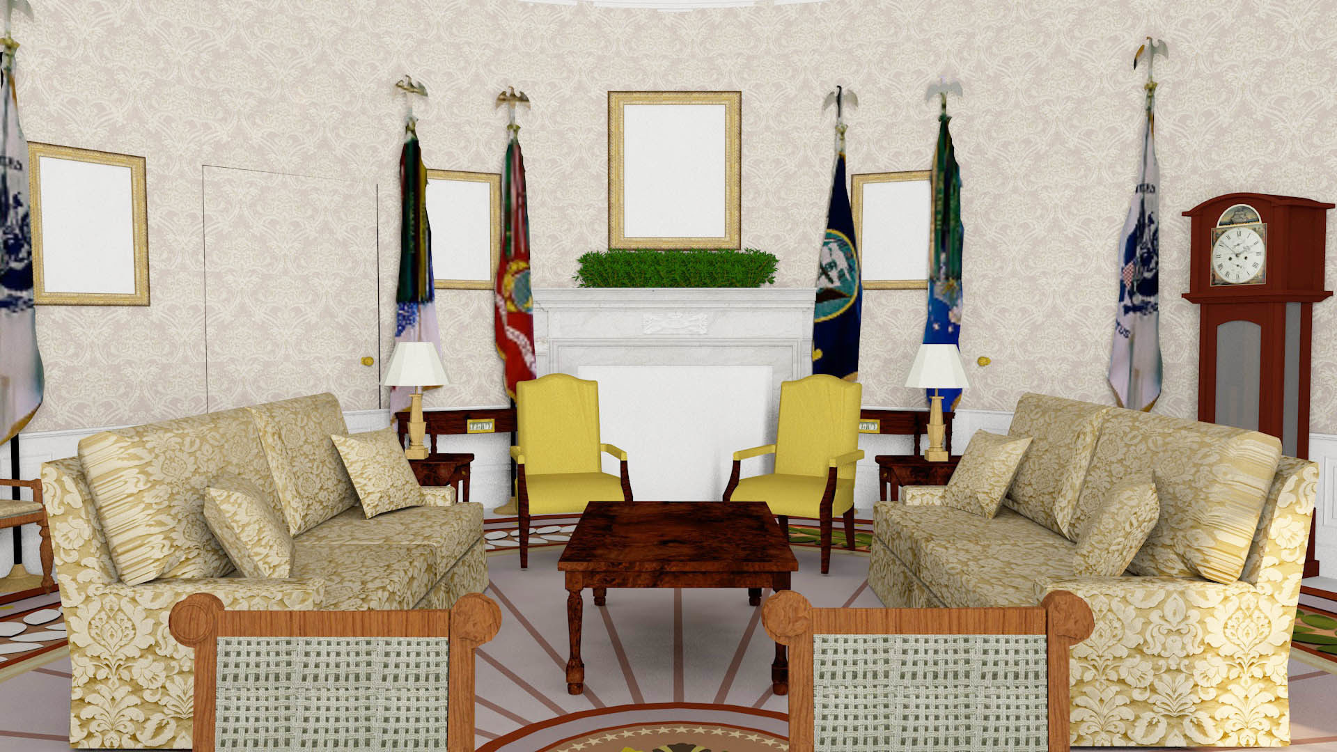 The Oval Office 3D model_3