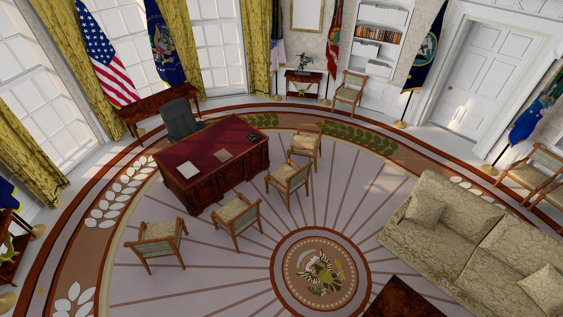 The Oval Office 3D model_4
