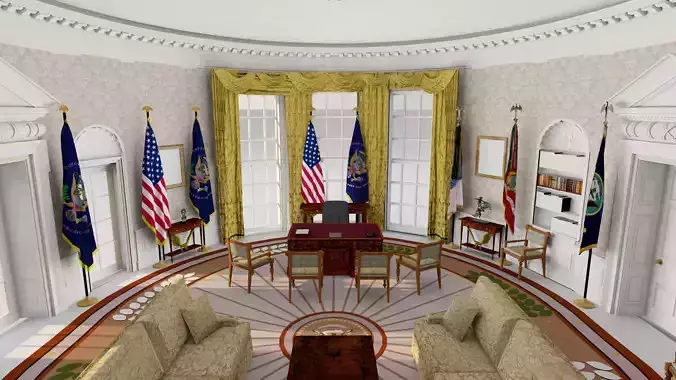 The Oval Office 3D model