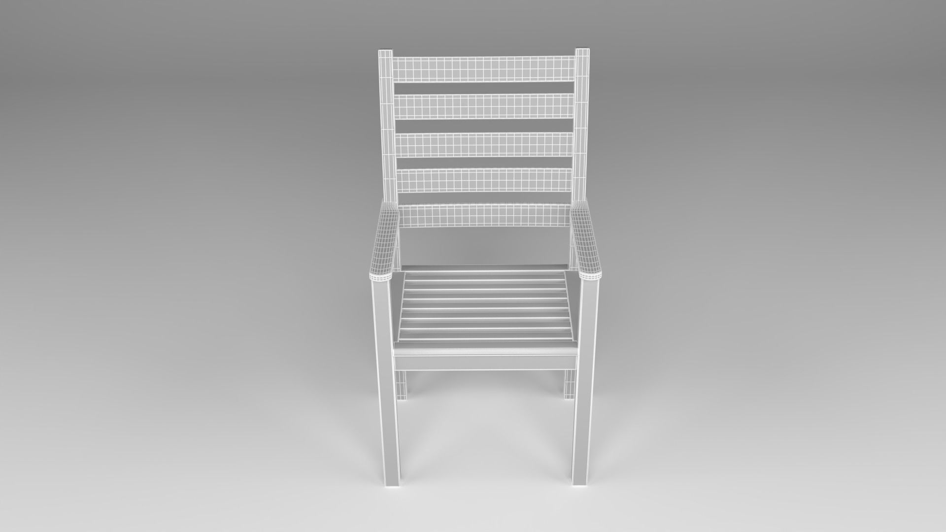 Wooden Chair 3D model_5