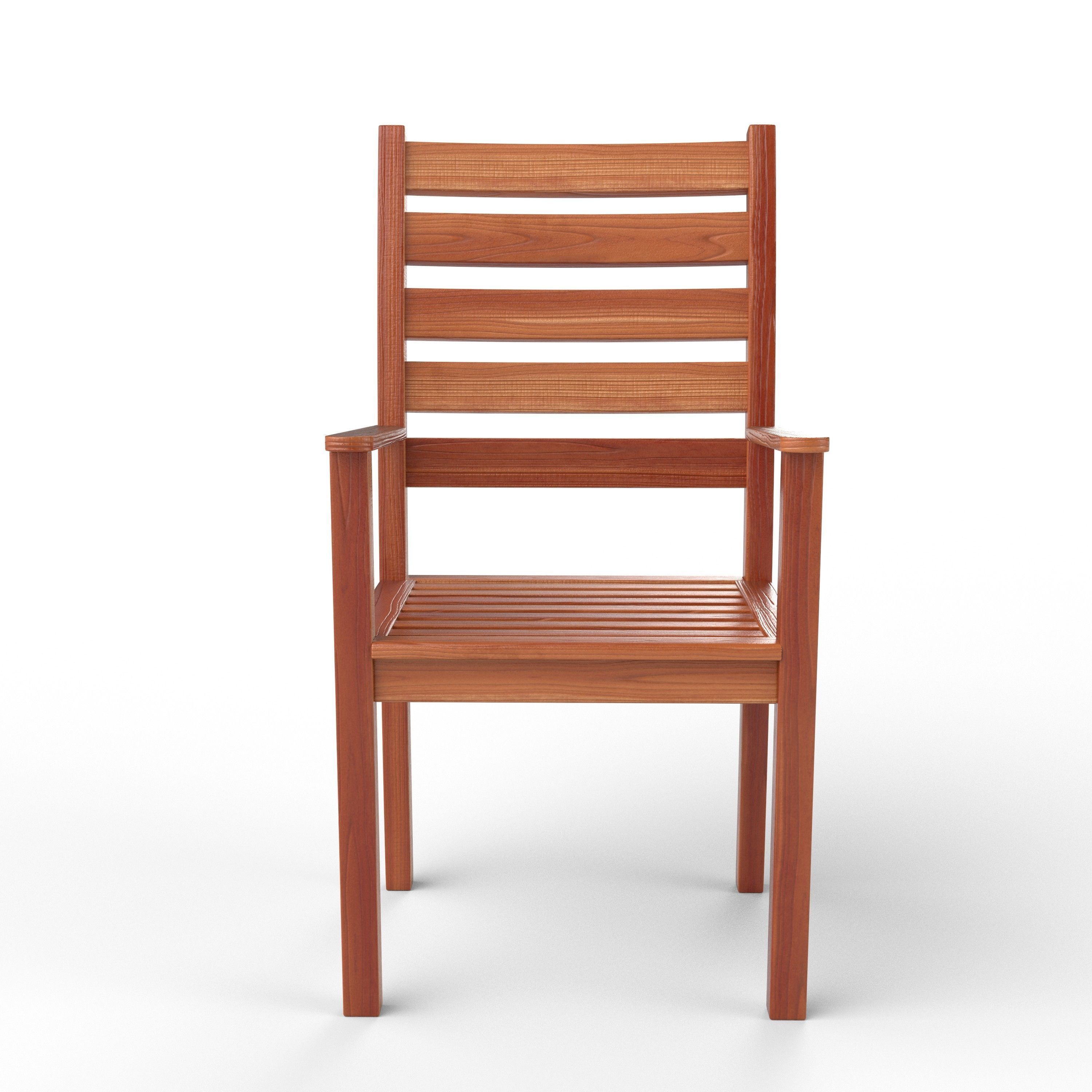 Wooden Chair 3D model_1