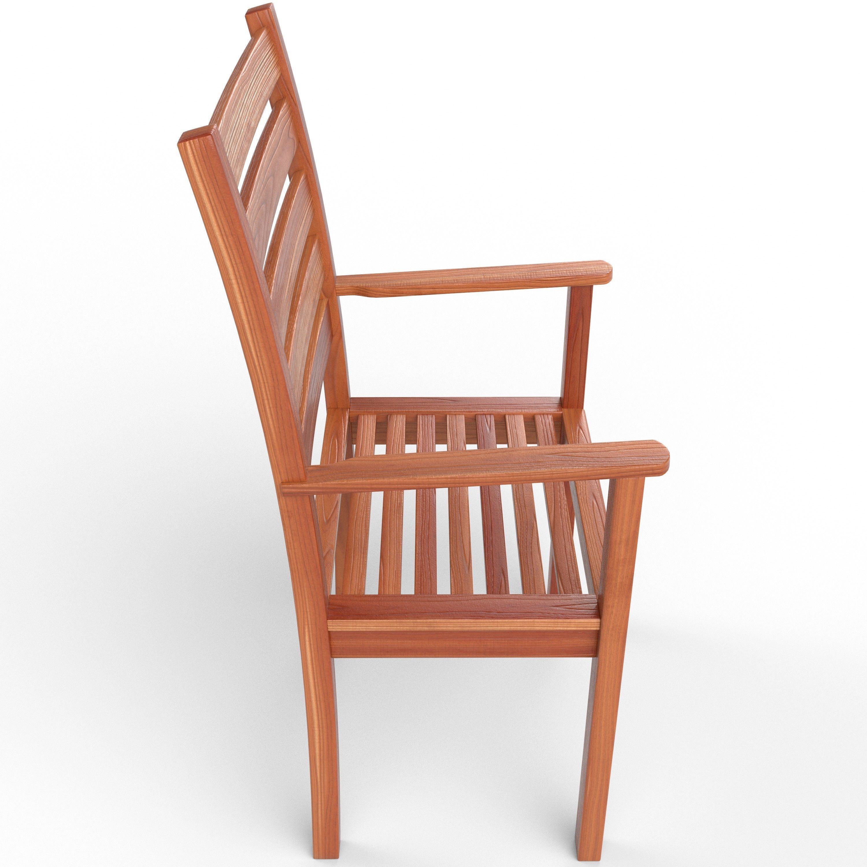 Wooden Chair 3D model_2