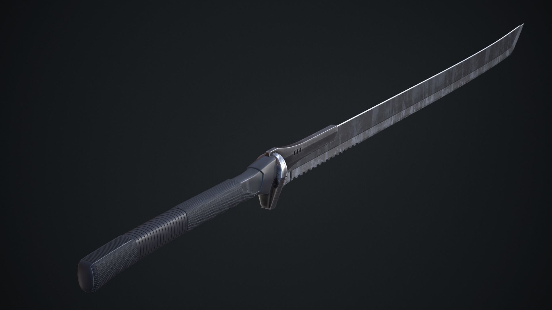 Sci-fi katana Low-poly 3D model_5