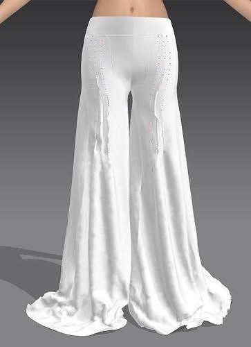 PALAZZO PANT WHITE  DART TREE  3D model