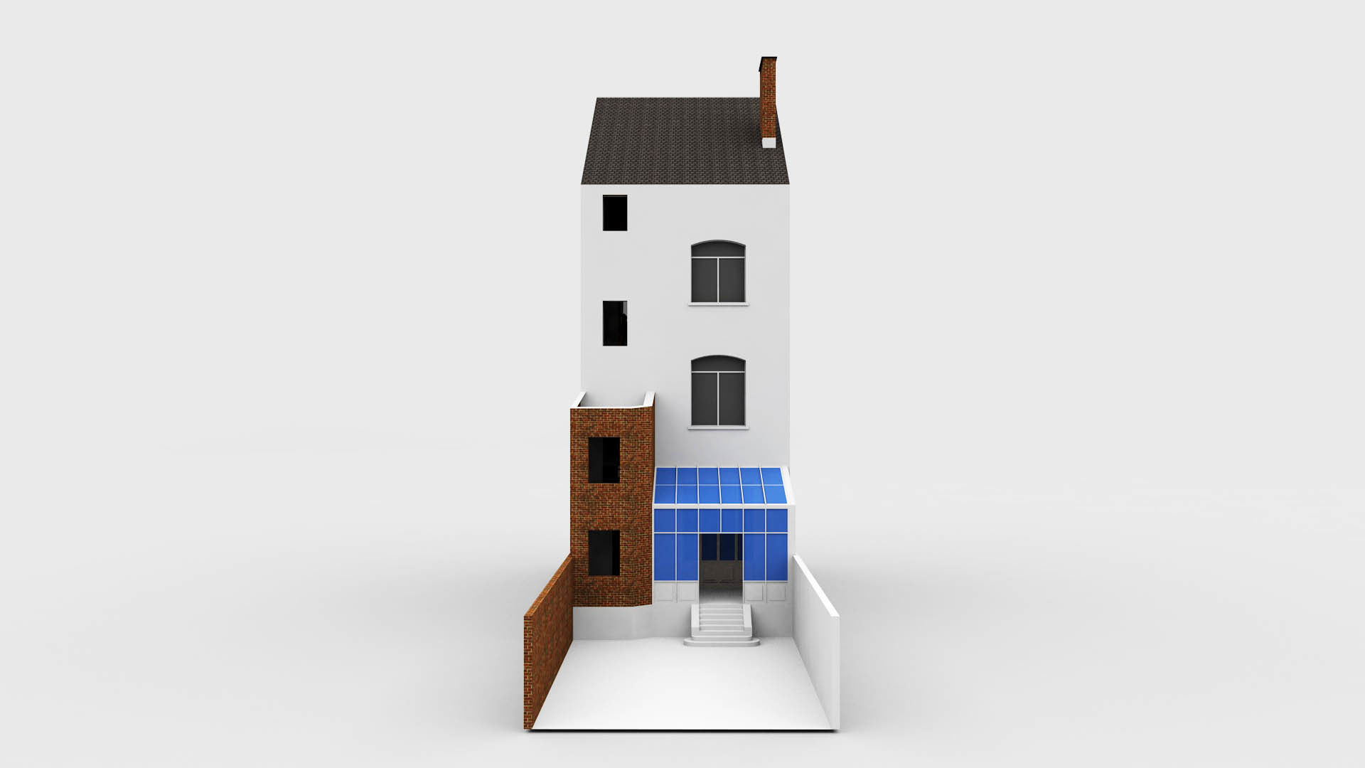 Classic Townhouse 3D model_5