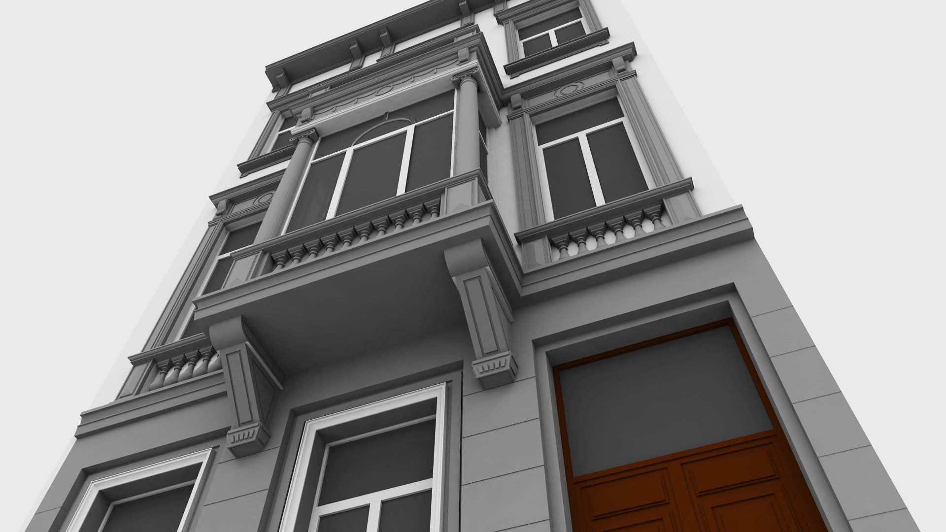 Classic Townhouse 3D model_2