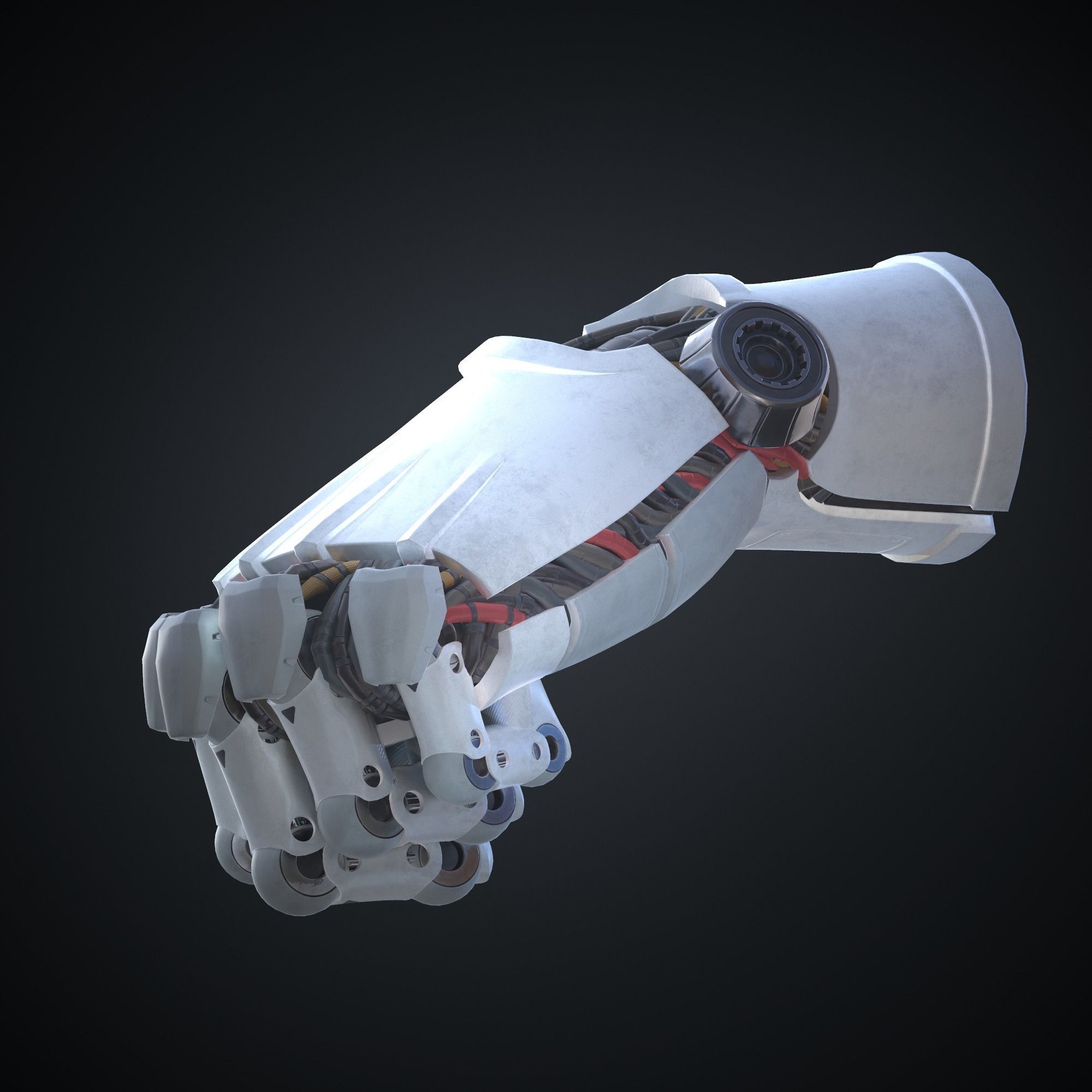 Sci-fi robotic hand 3D model_9