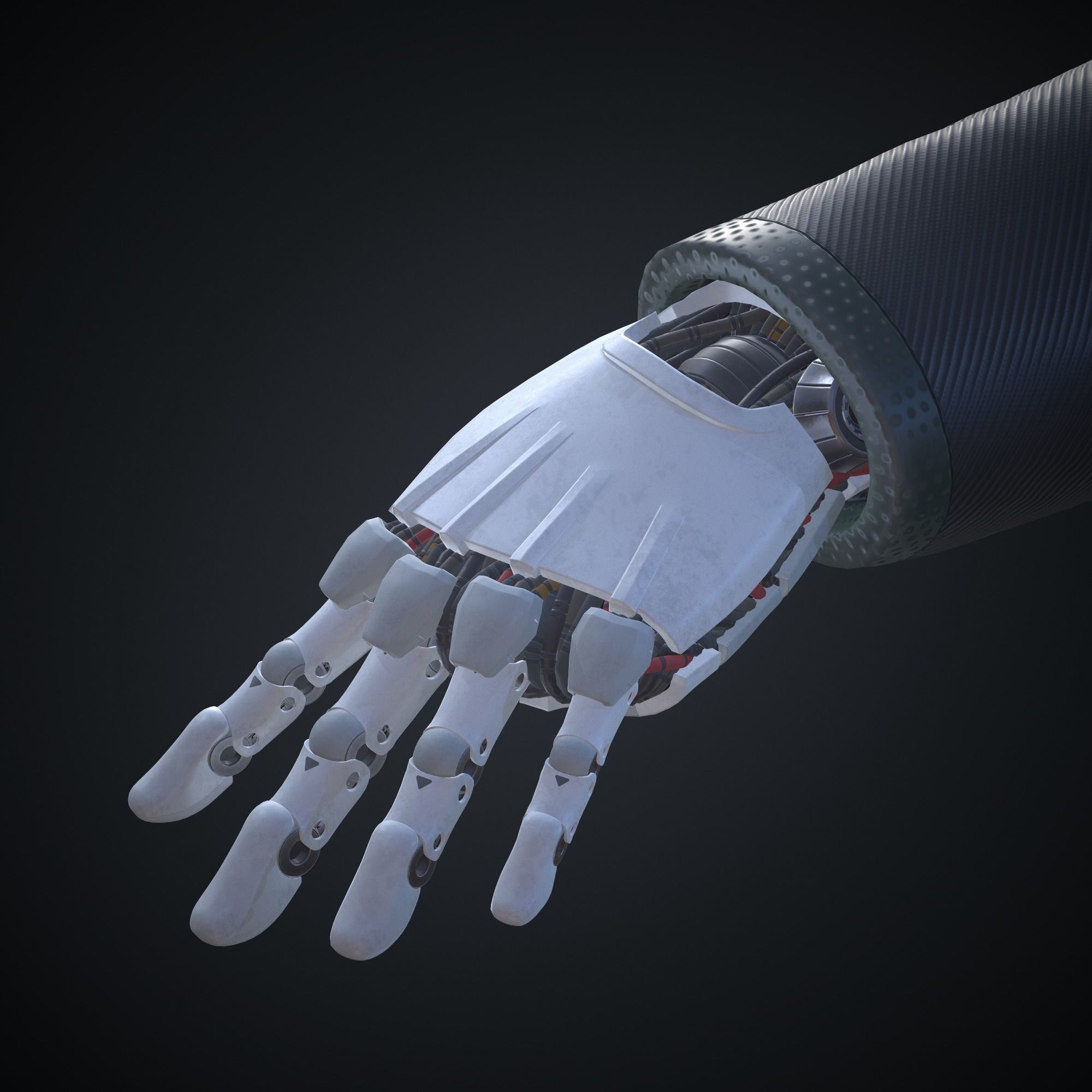Sci-fi robotic hand 3D model_5