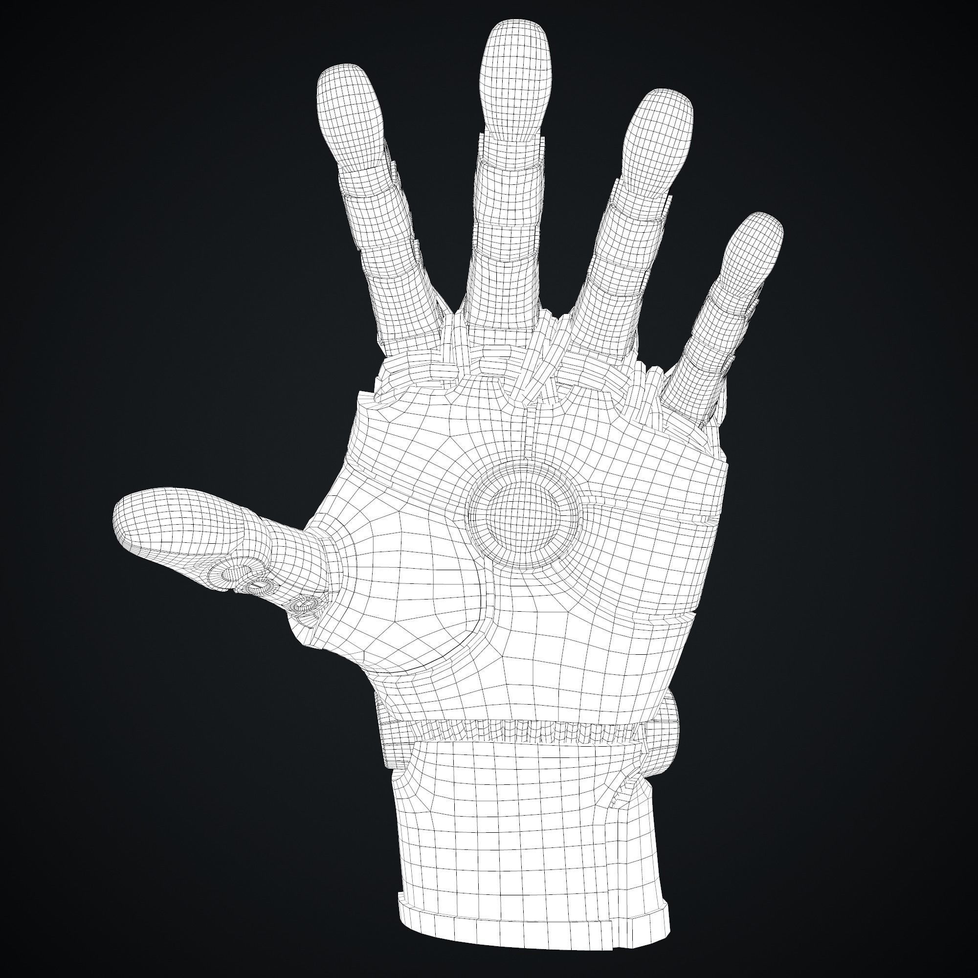 Sci-fi robotic hand 3D model_15