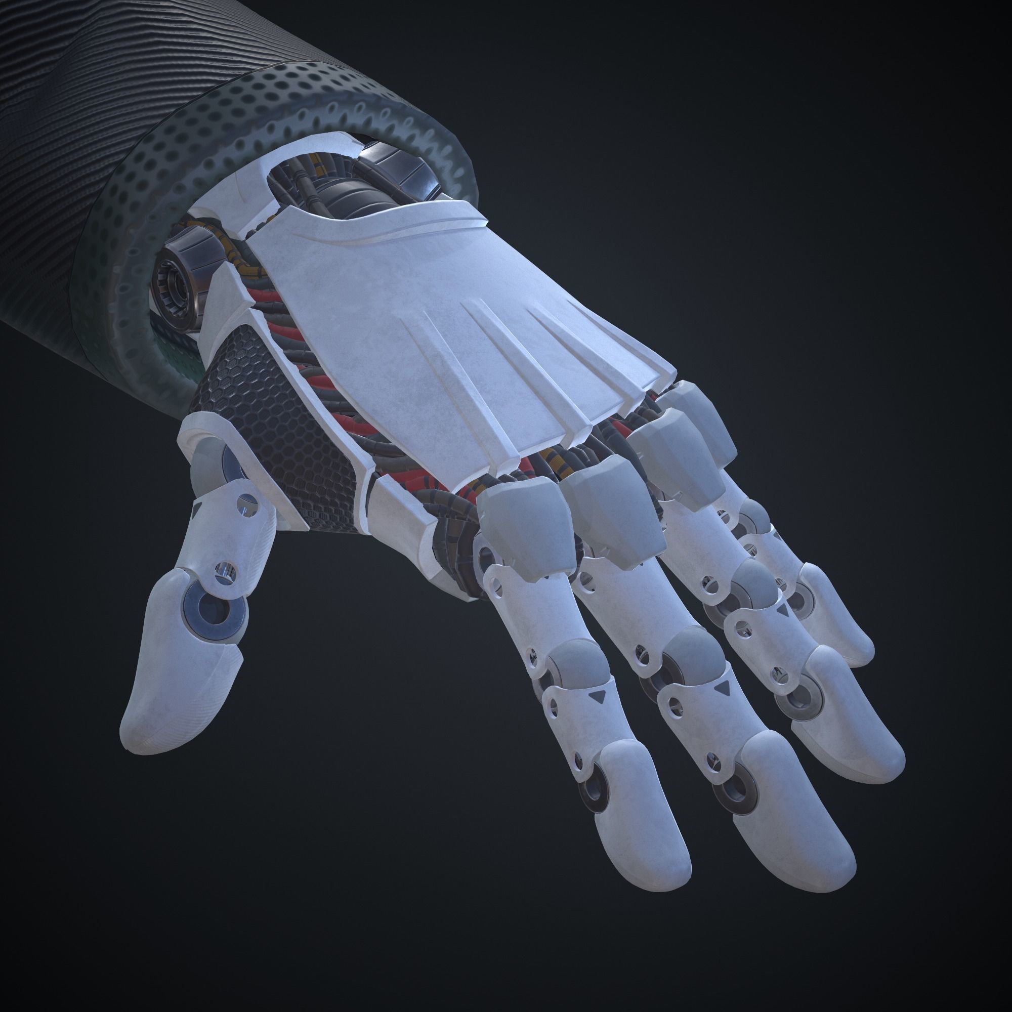 Sci-fi robotic hand 3D model_4