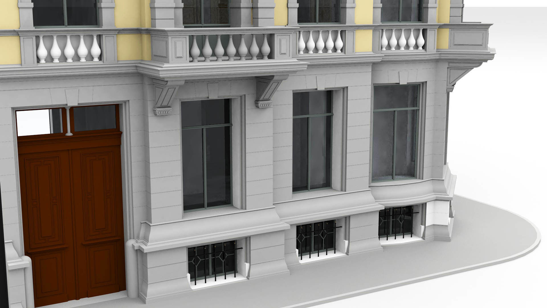 Classic Townhouse 3D model_6