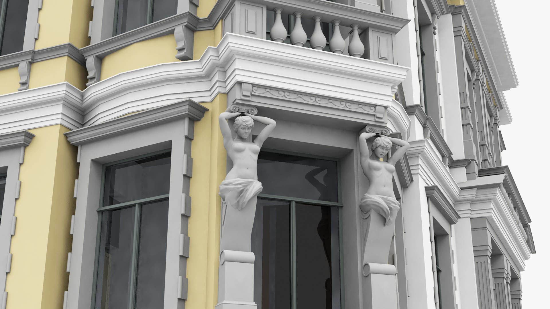 Classic Townhouse 3D model_5