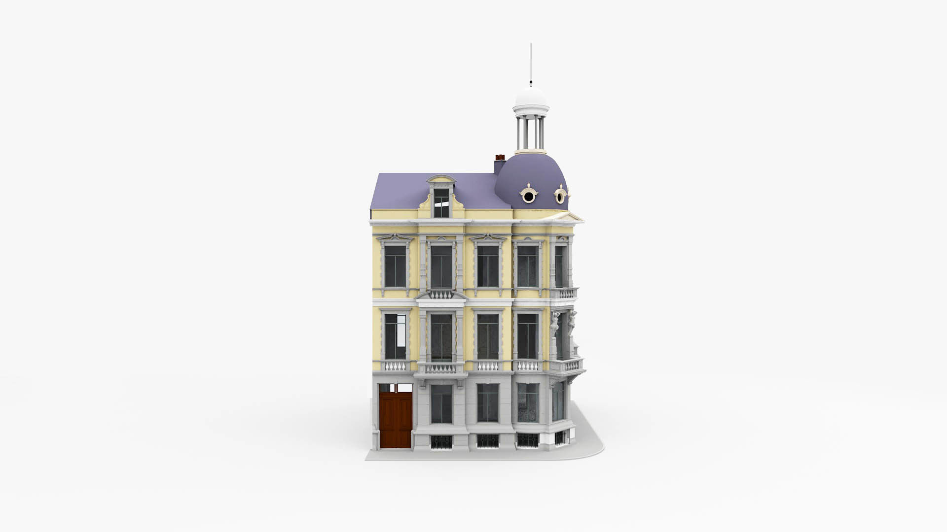 Classic Townhouse 3D model_2