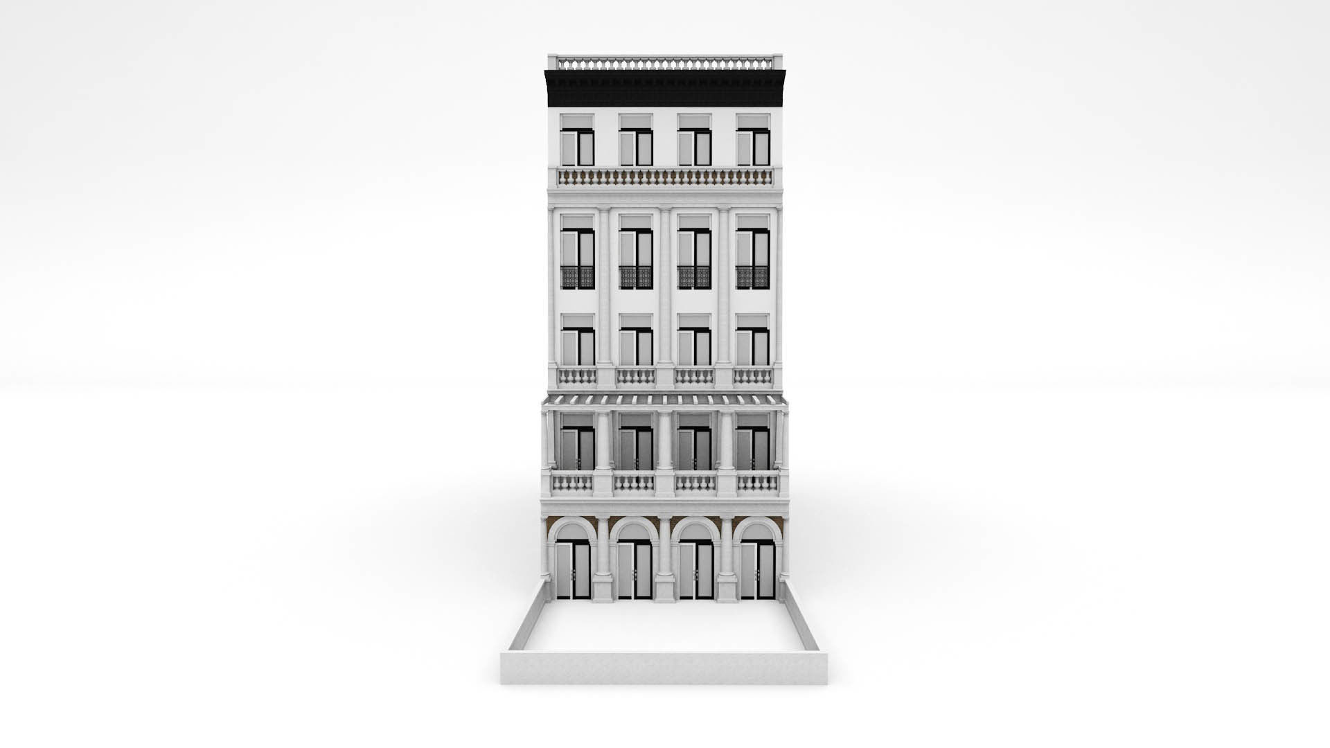 Classic Townhouse 3D model_2