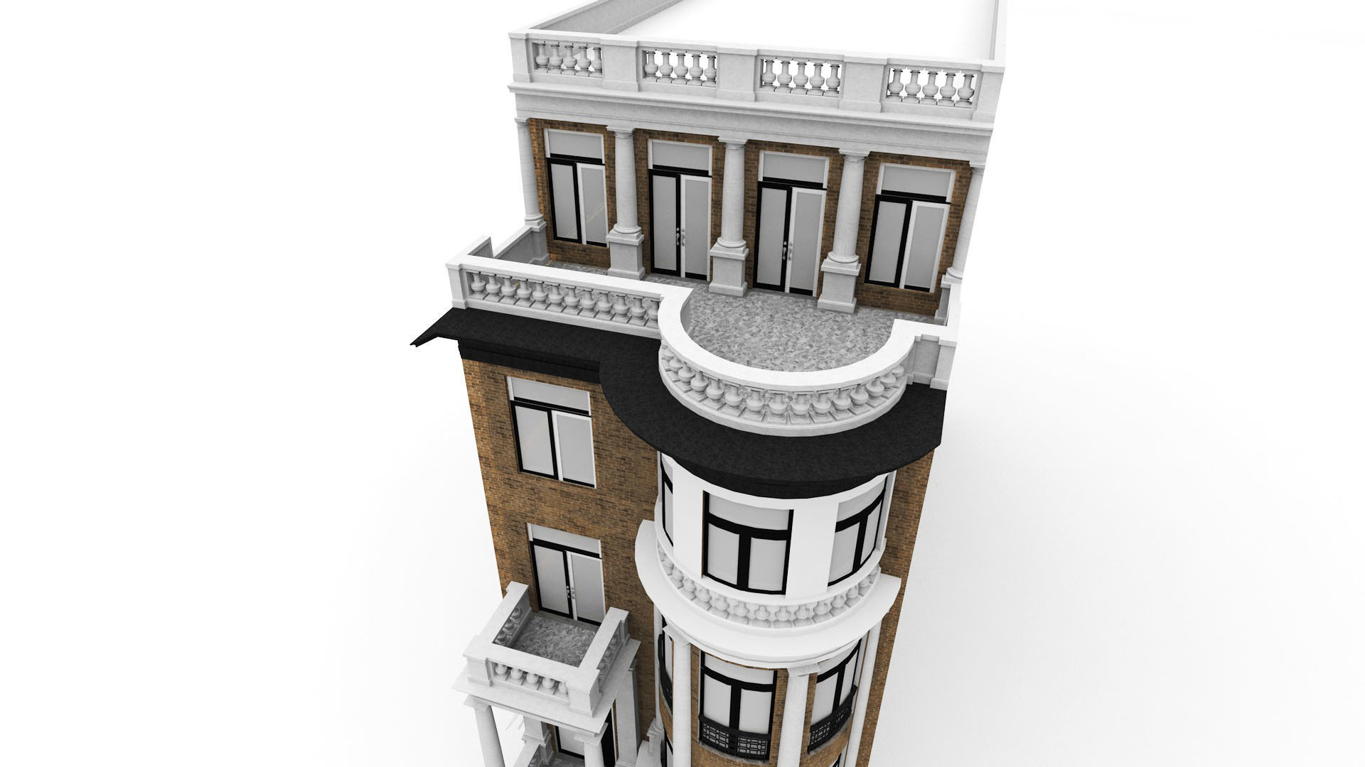 Classic Townhouse 3D model_6