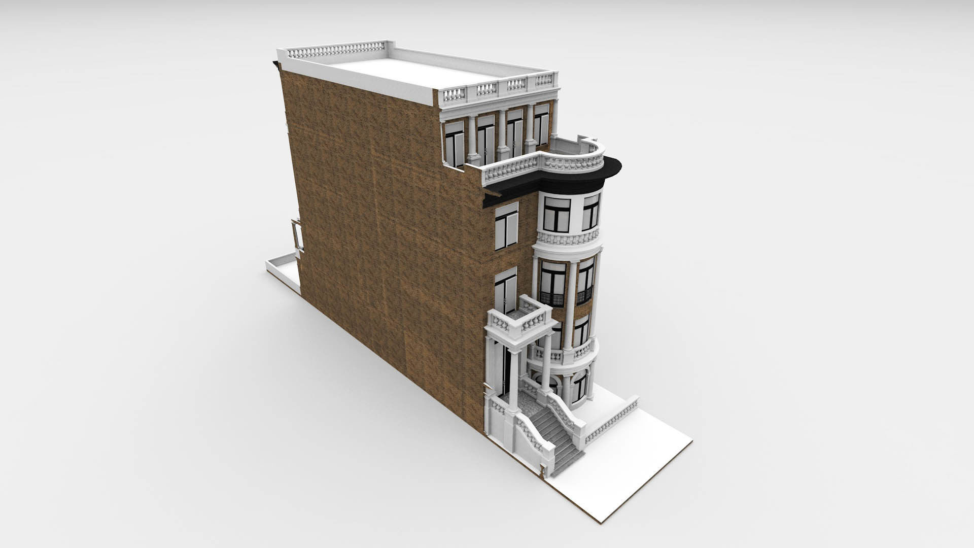 Classic Townhouse 3D model_3