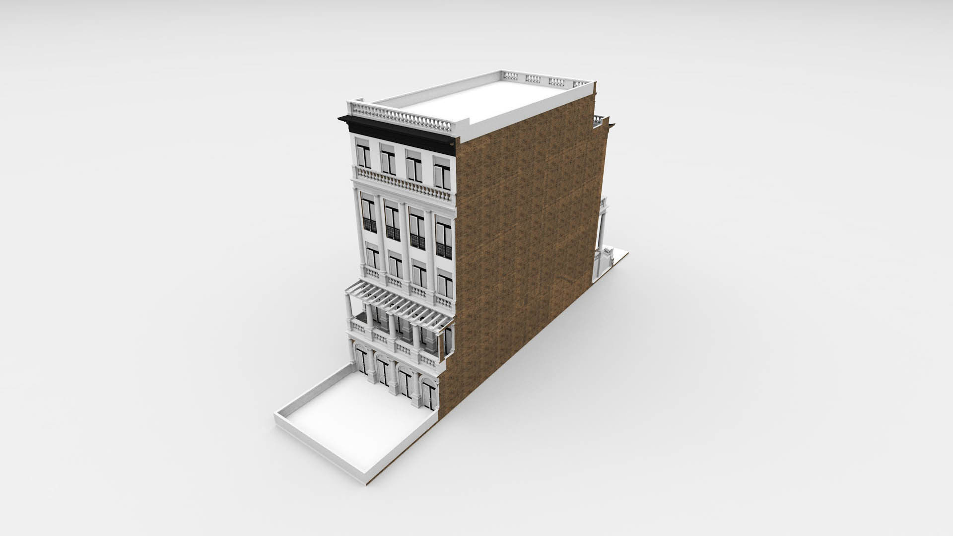 Classic Townhouse 3D model_4