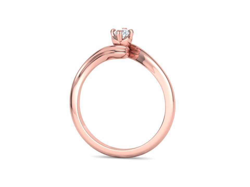 3mm stone Solitaire Promise Ring bypass shank design 3D print model_21