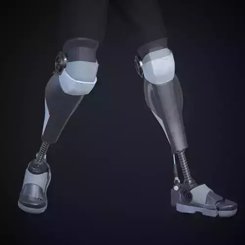 Sci-fi robotic leg 3D model
