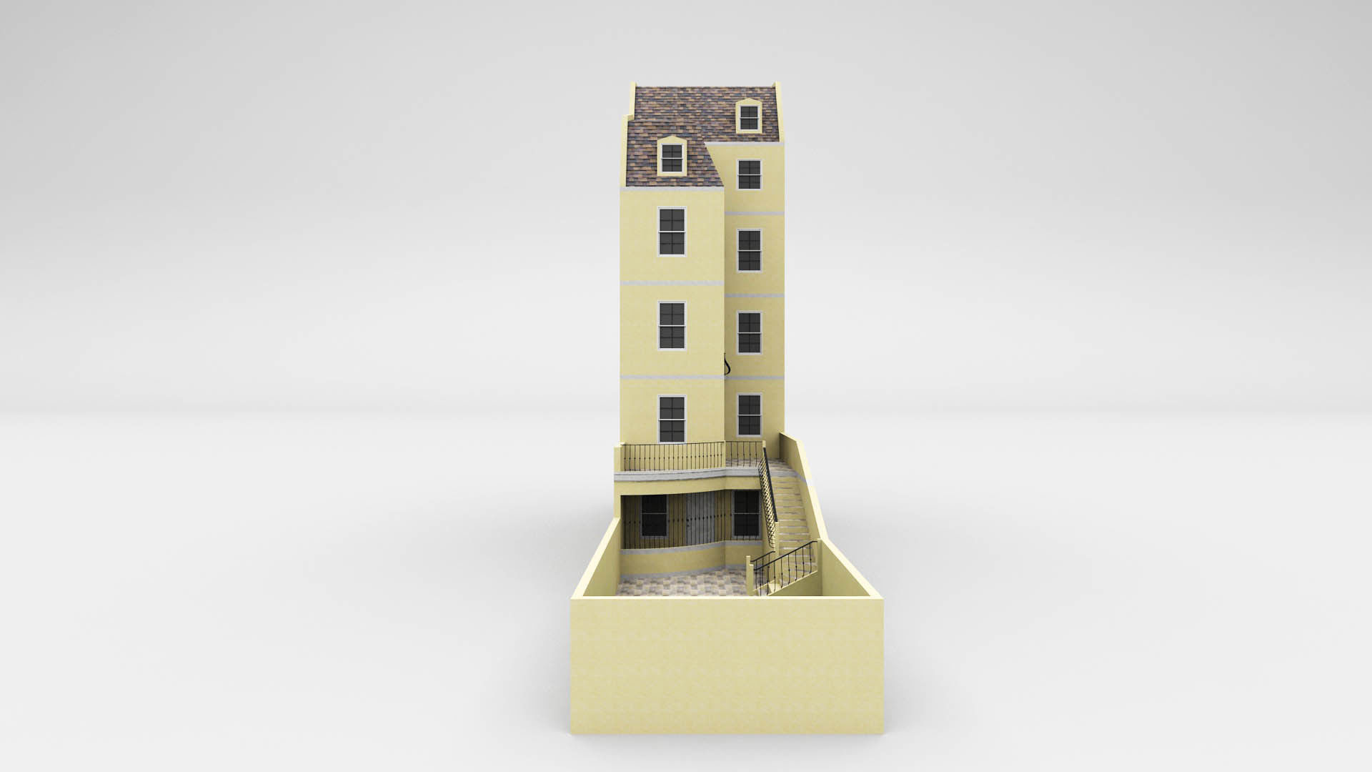 Classic Townhouse 3D model_4