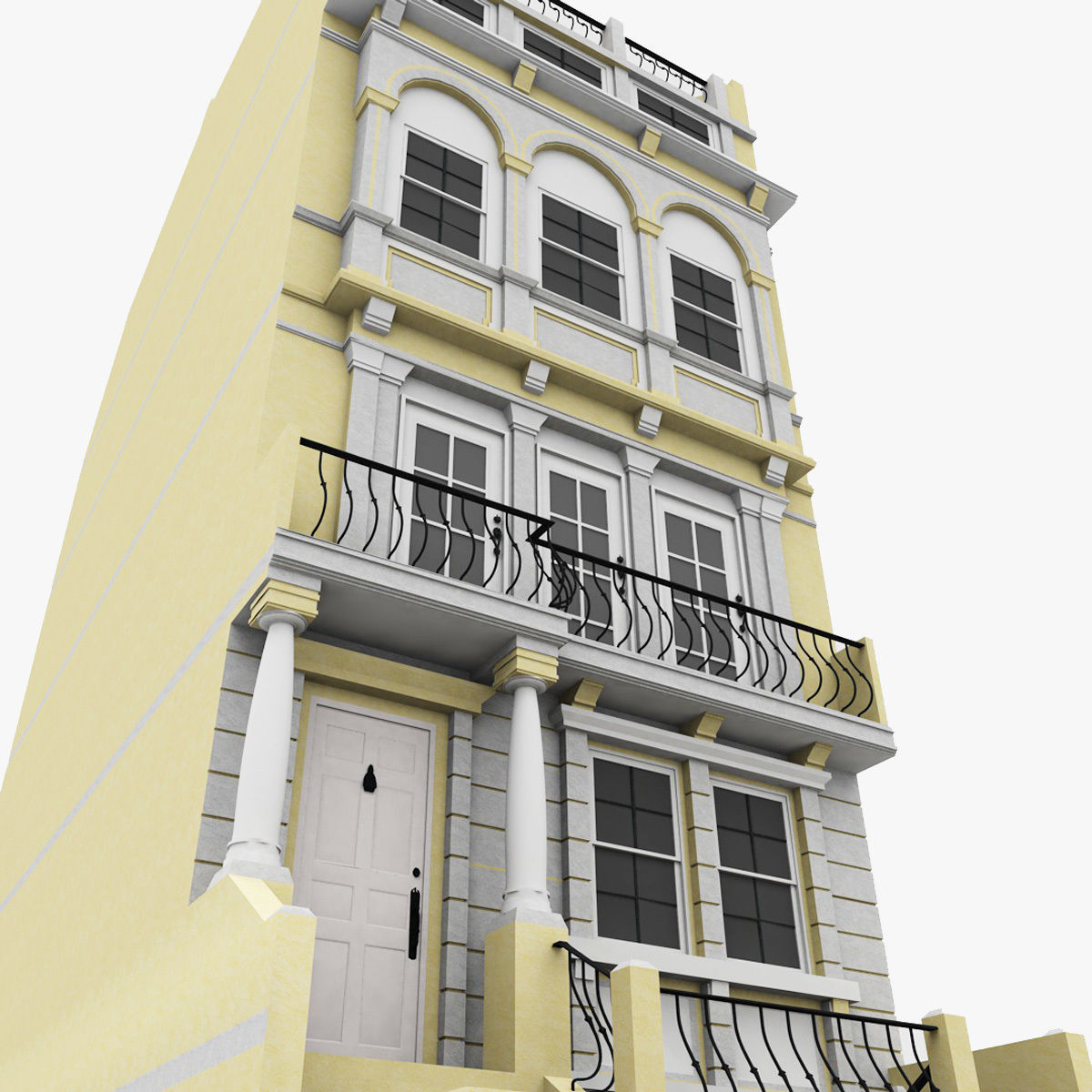 Classic Townhouse 3D model_2