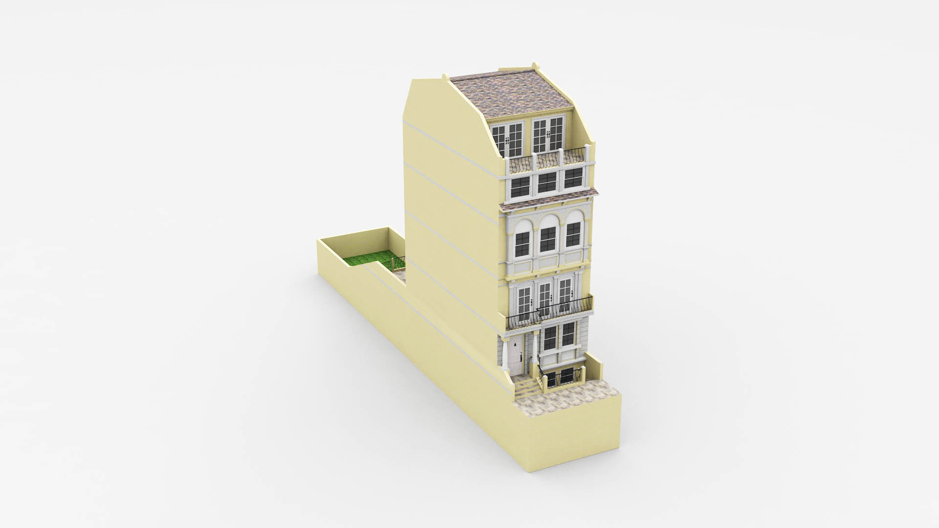 Classic Townhouse 3D model_6