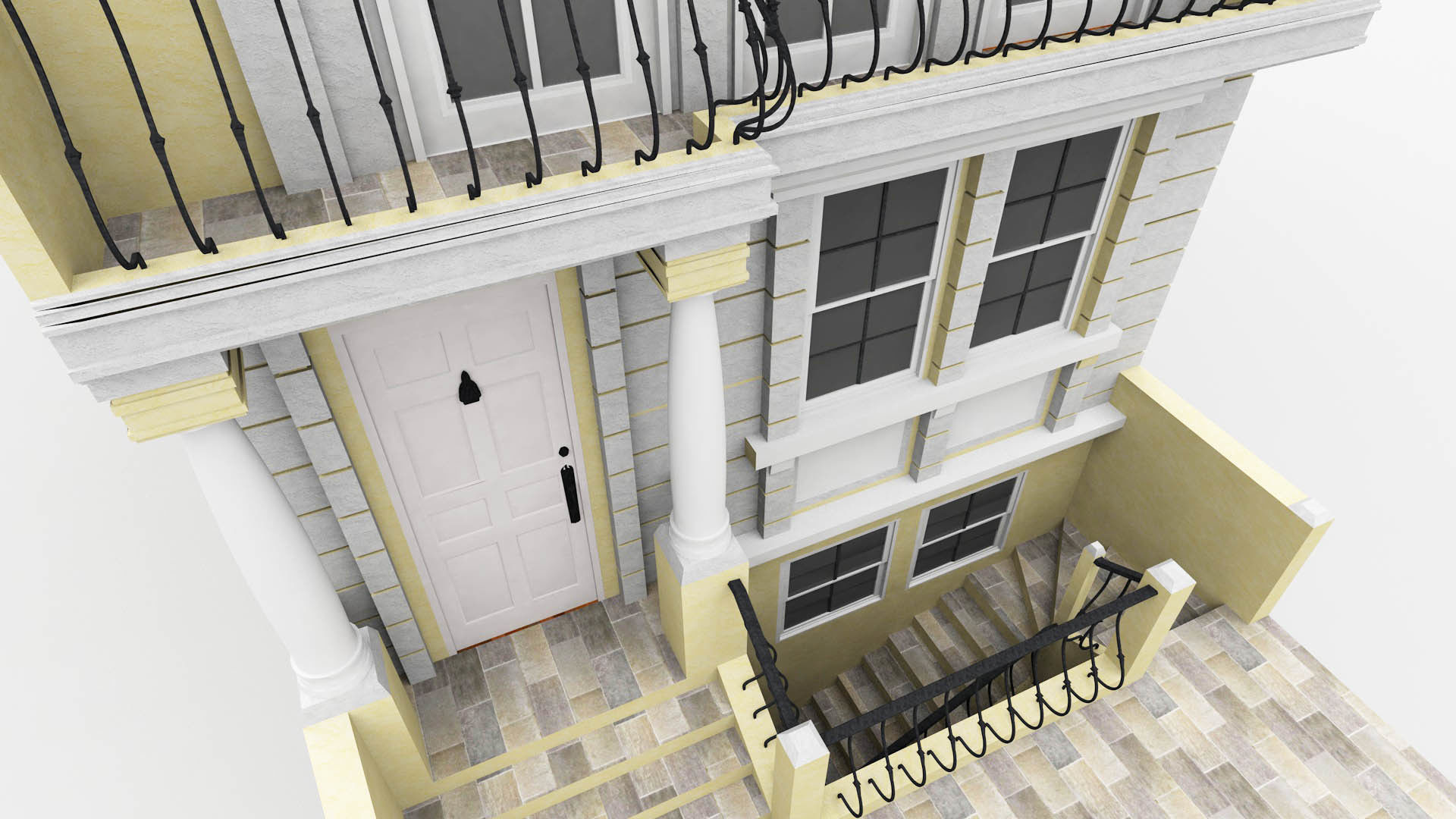 Classic Townhouse 3D model_3