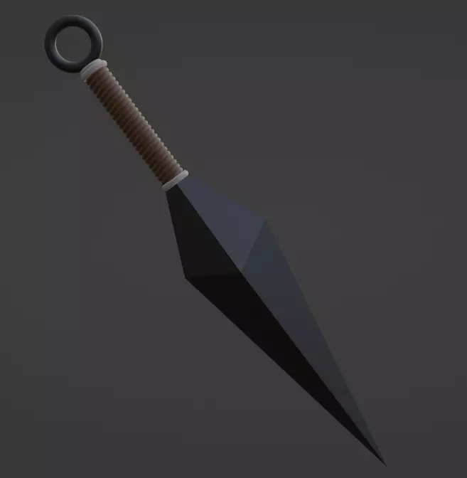 Kunai 3D sword Free low-poly 3D model