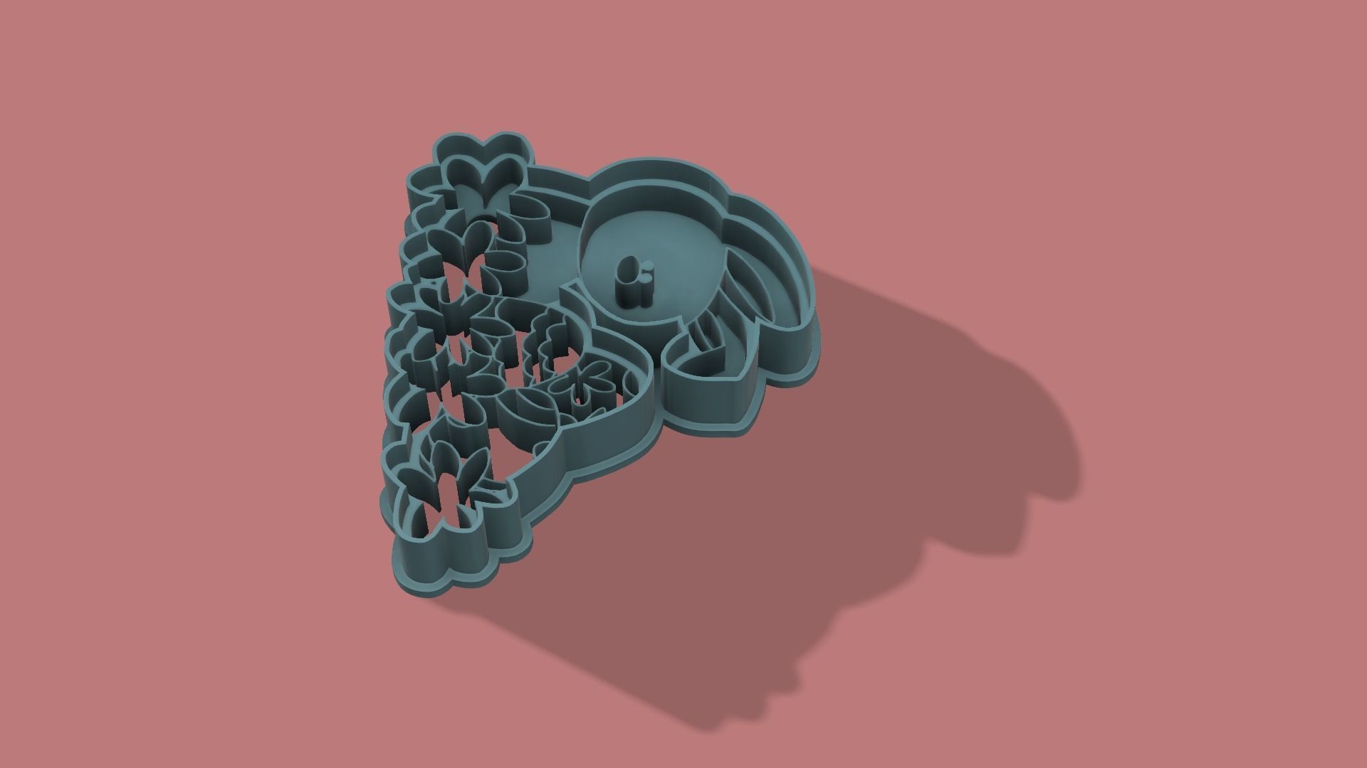 Easter chicken with some eggs 3D print model_4