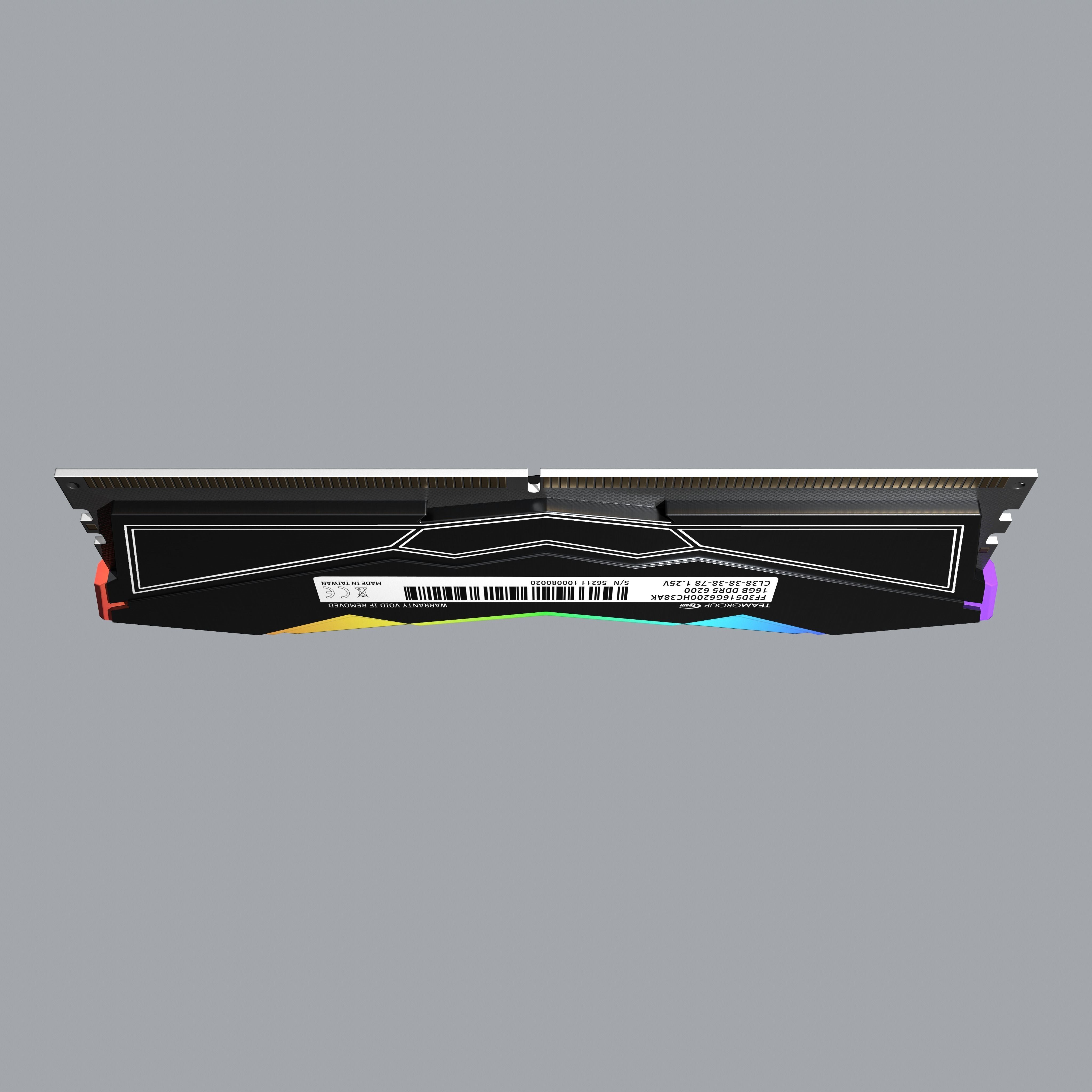 TEAMGROUP T-Force Delta RGB DDR5 RAM Low-poly 3D model_14