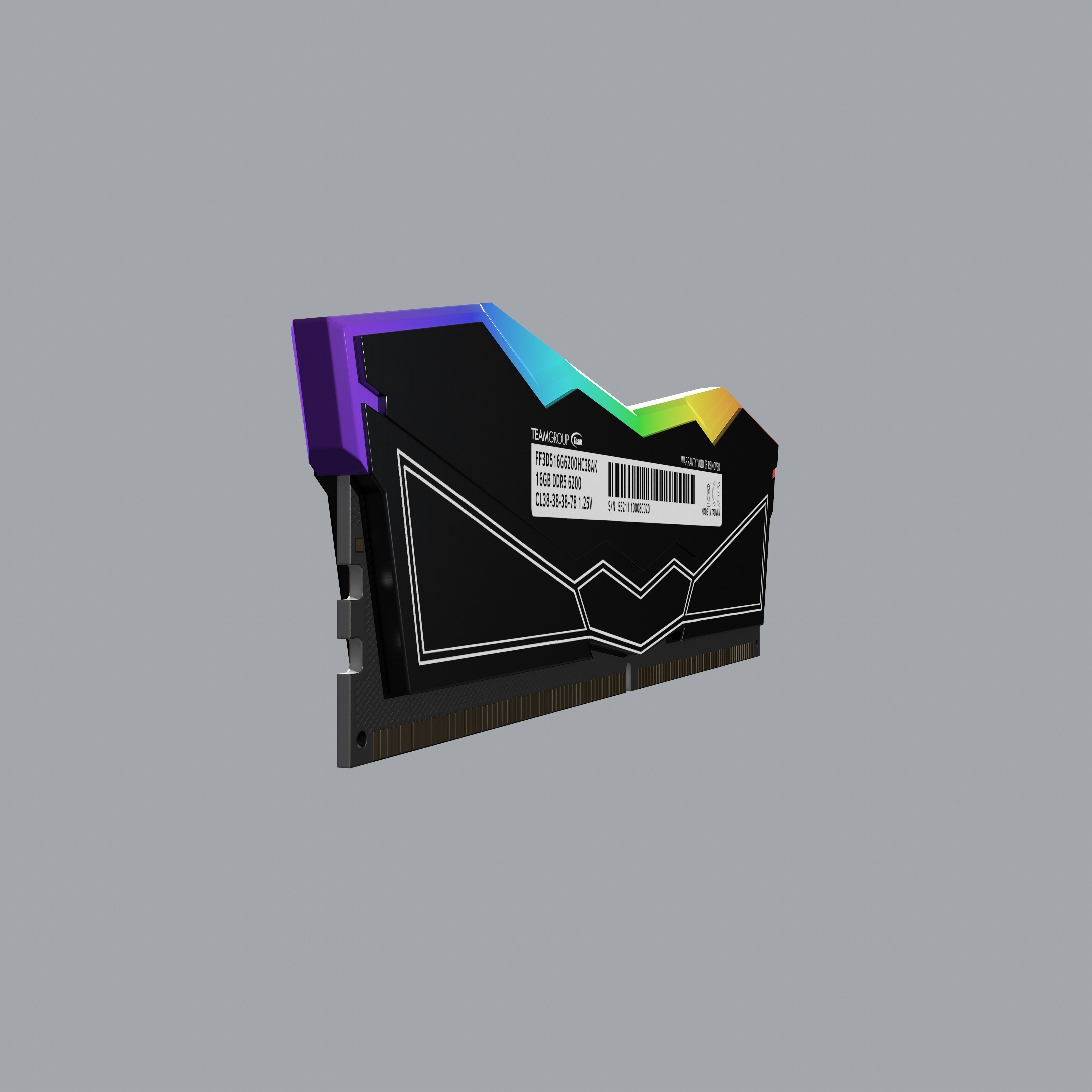 TEAMGROUP T-Force Delta RGB DDR5 RAM Low-poly 3D model_10