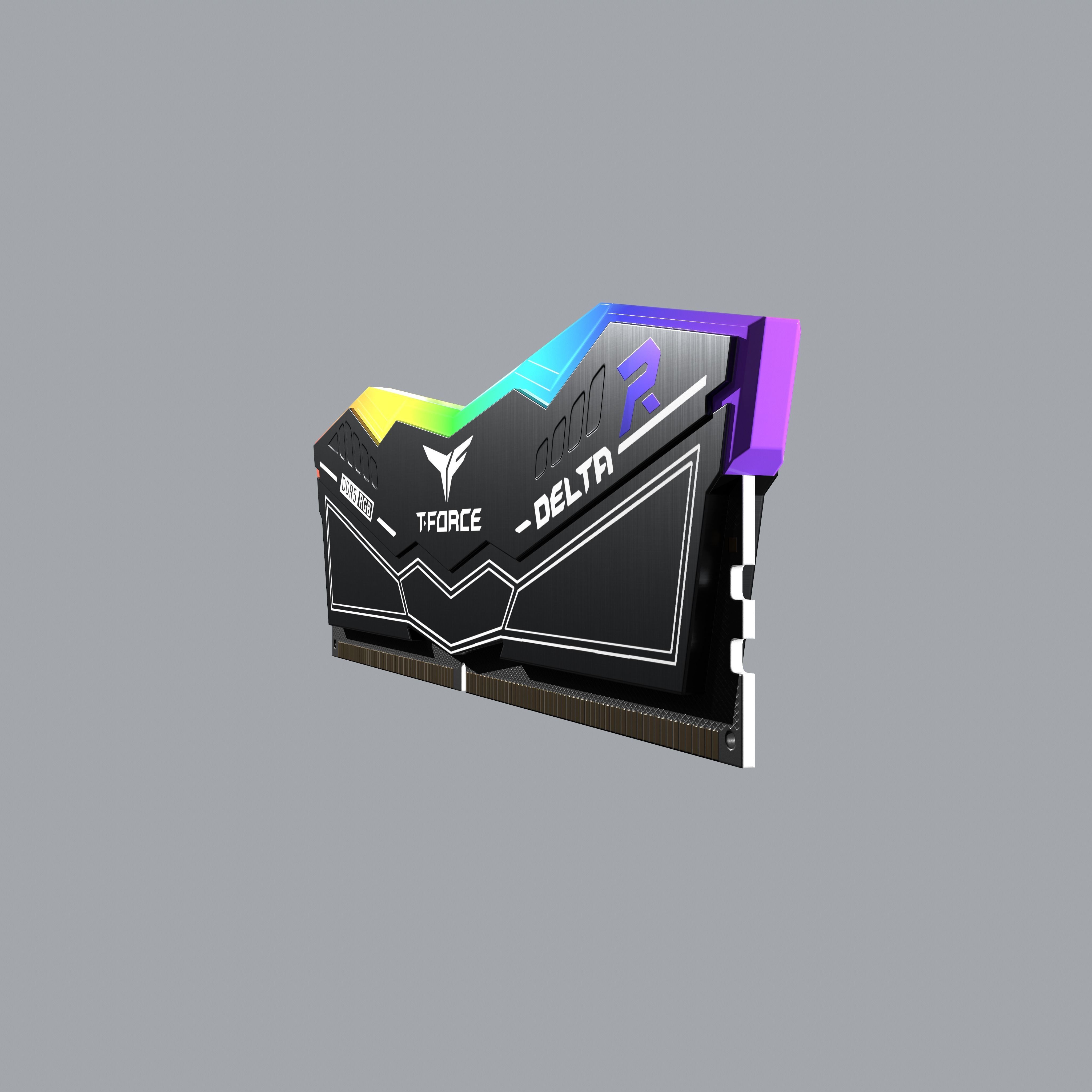 TEAMGROUP T-Force Delta RGB DDR5 RAM Low-poly 3D model_8