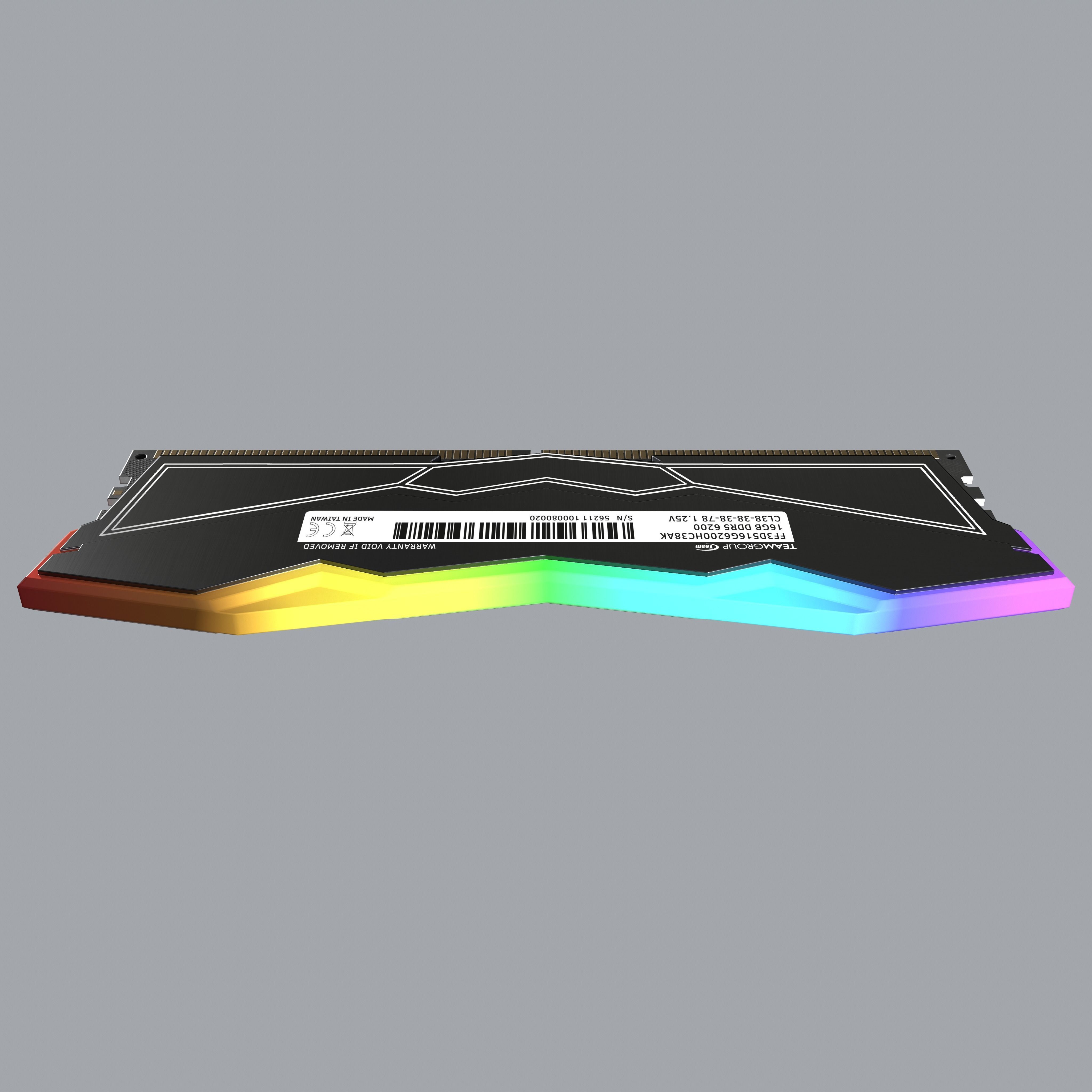 TEAMGROUP T-Force Delta RGB DDR5 RAM Low-poly 3D model_16