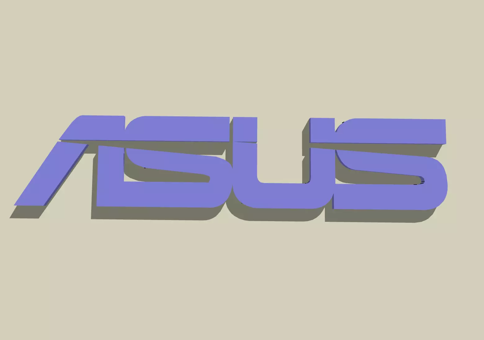 Asus Logo 3D print model_0