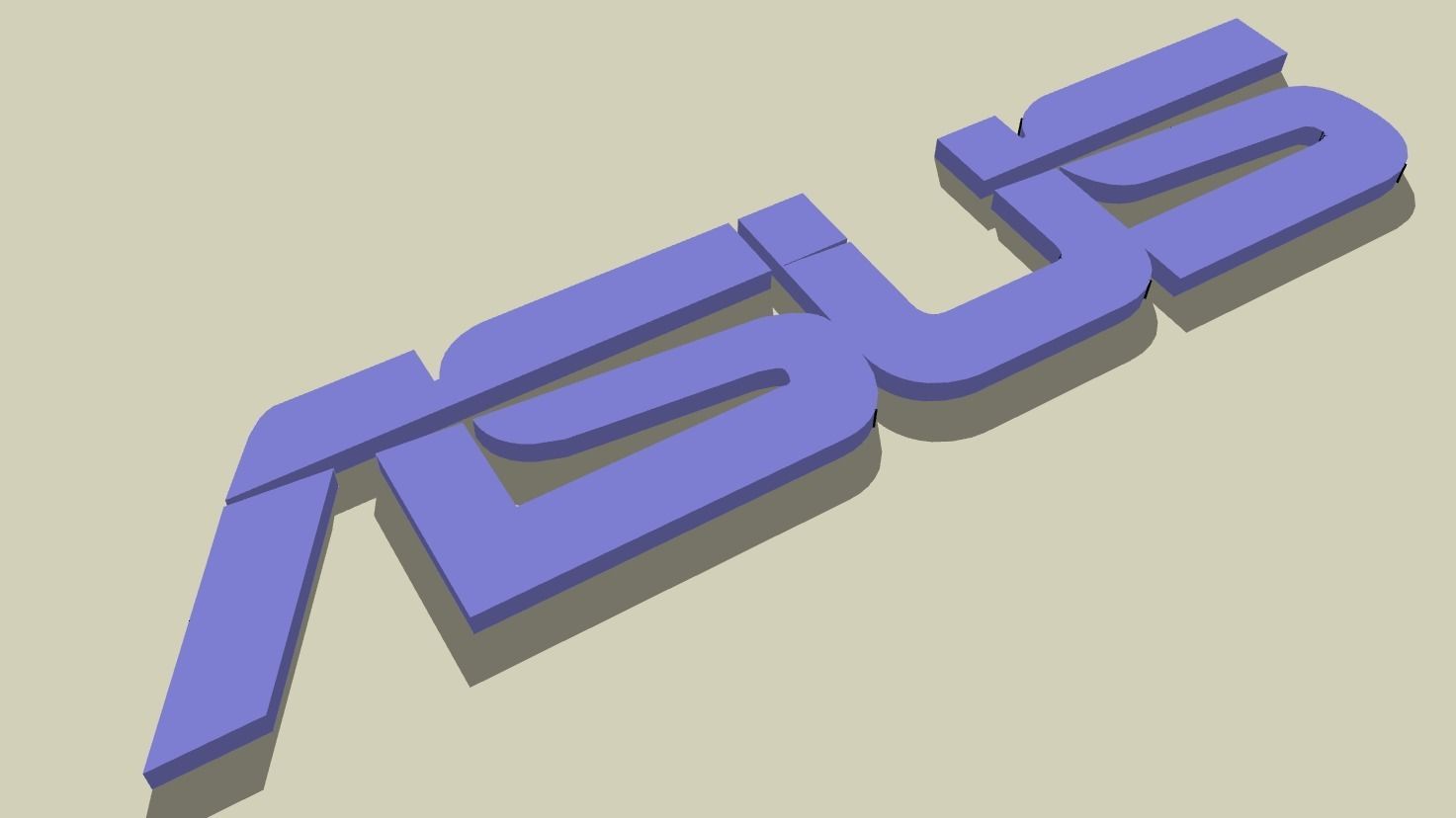 Asus Logo 3D print model_3