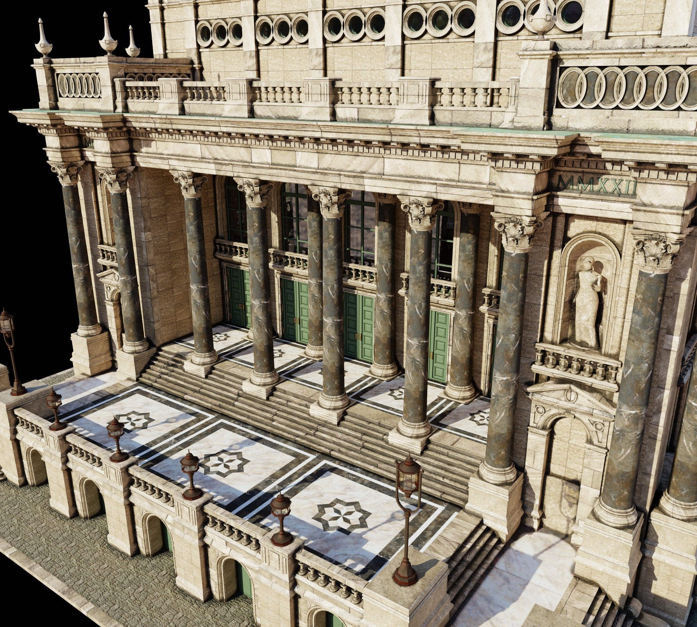 Historic Public Building 3D model_5