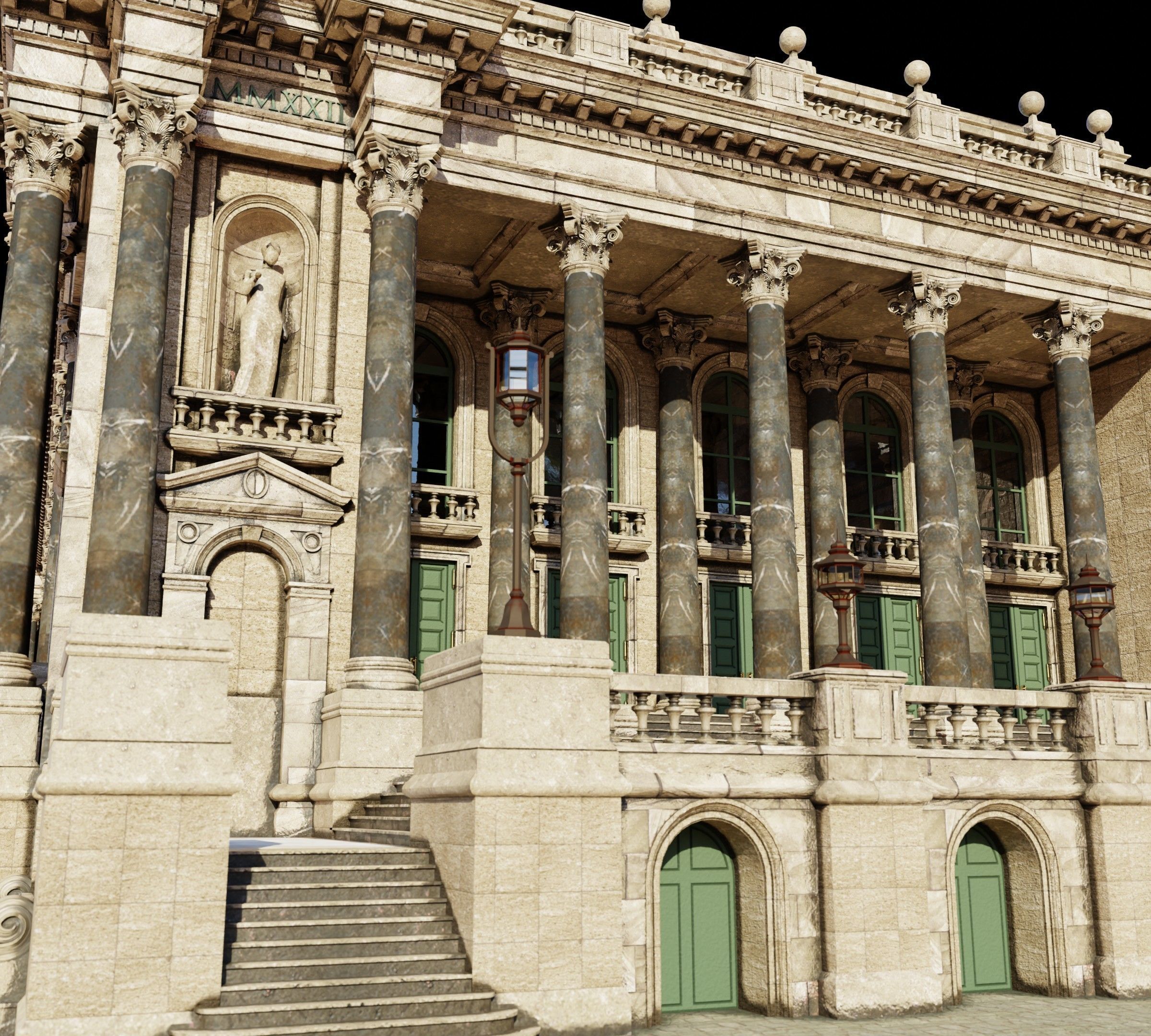 Historic Public Building 3D model_7