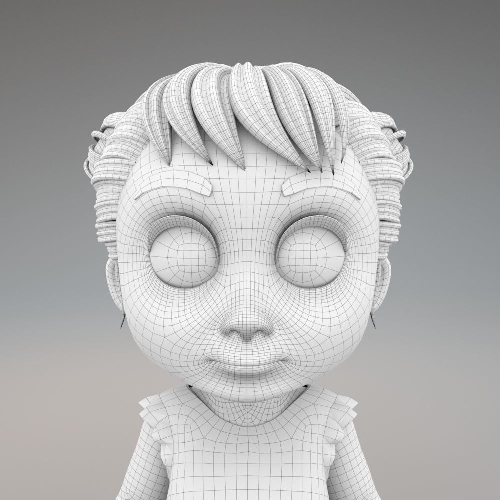 cartoon kids 3D Model Collection_12