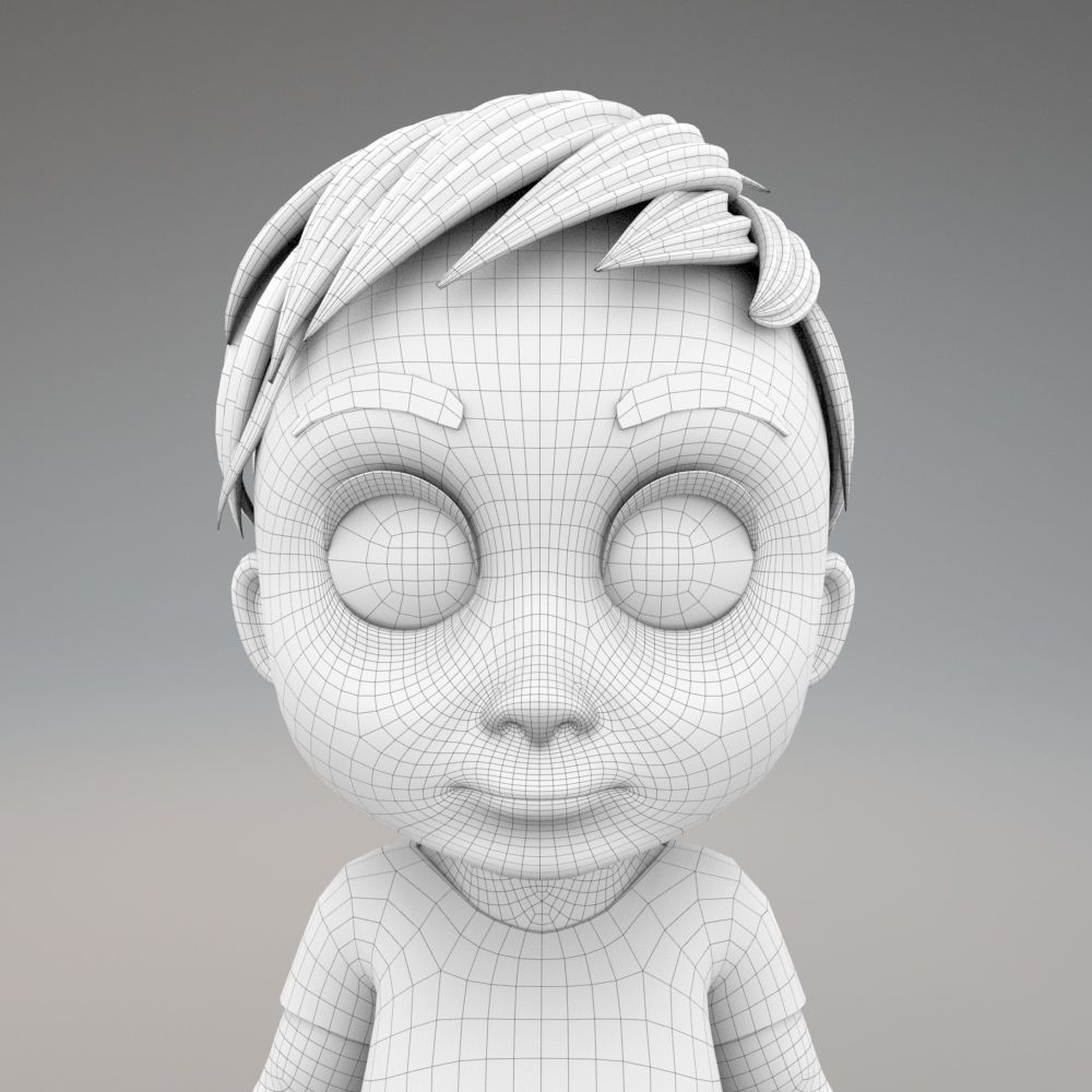 cartoon kids 3D Model Collection_11