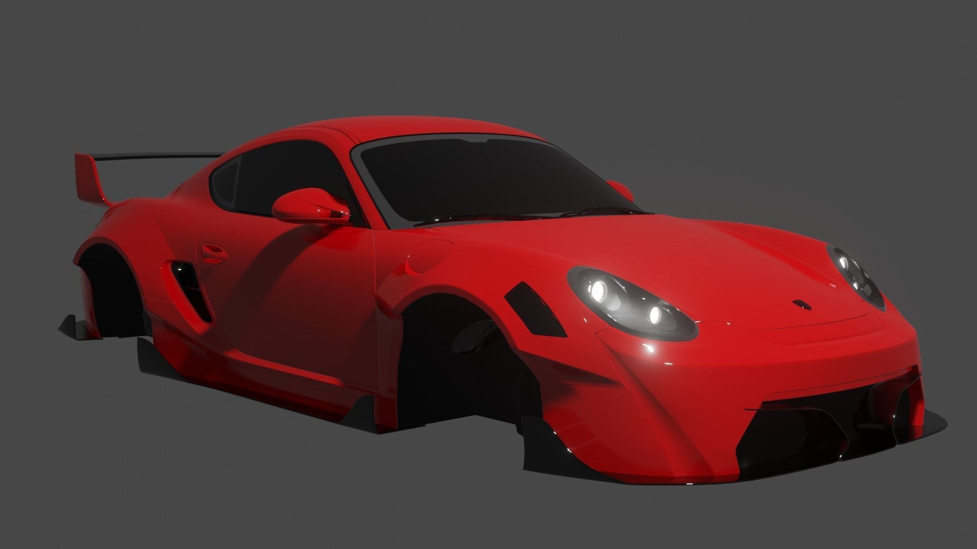 porsche cayman karma bodykit 3D model_3