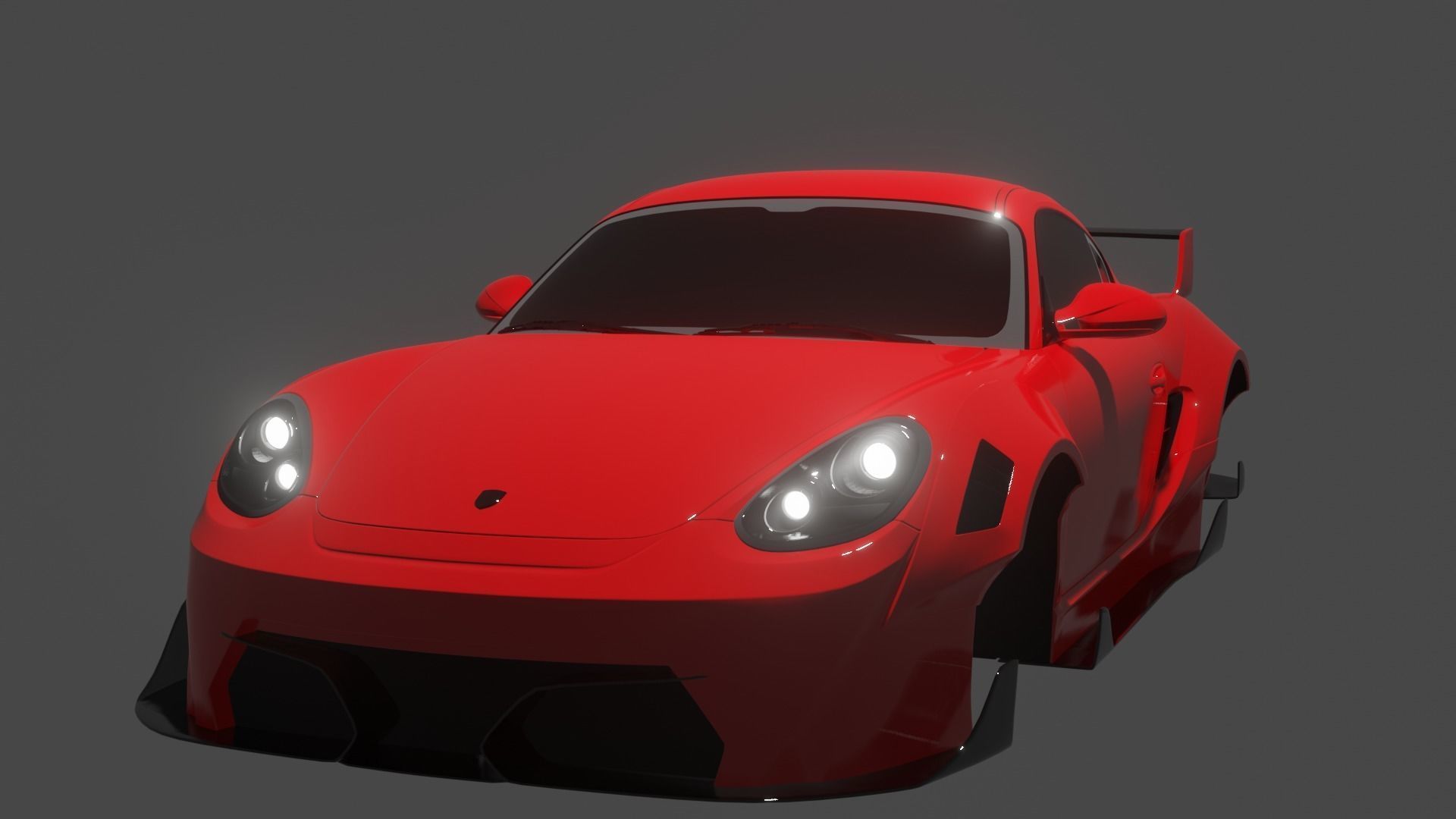 porsche cayman karma bodykit 3D model_2
