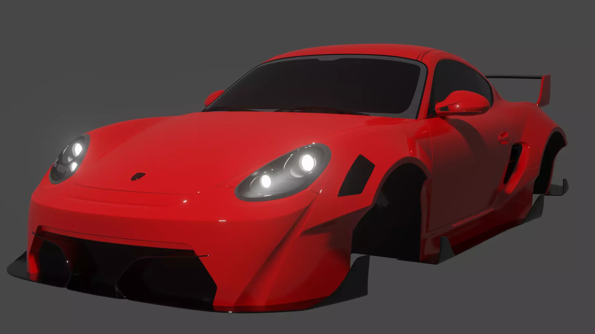 porsche cayman karma bodykit 3D model_0