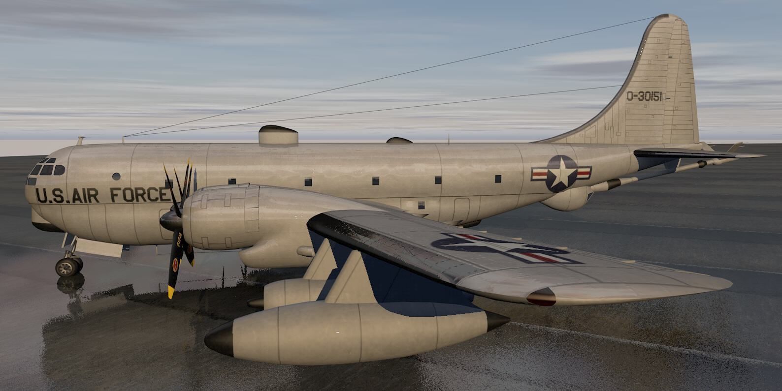 Boeing C-97 Stratofreighter - Boeing KC-97L Stratotanker 3D model ...